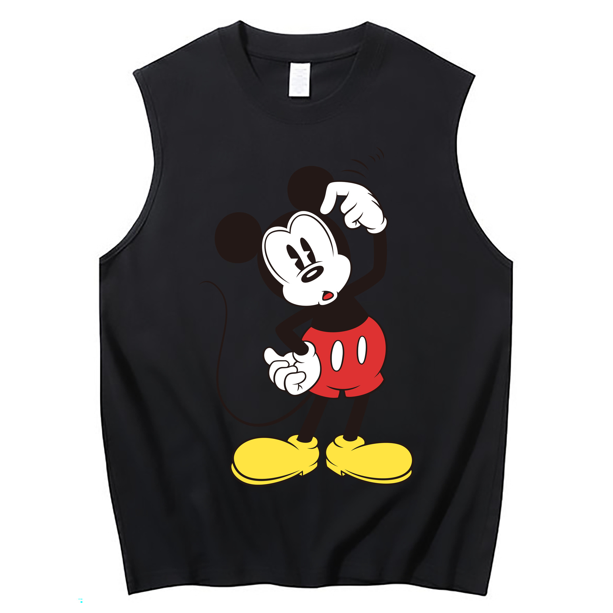 ミッキーマウス Mickey Mouse コットン100％タンクトップ（フロントプリント）
