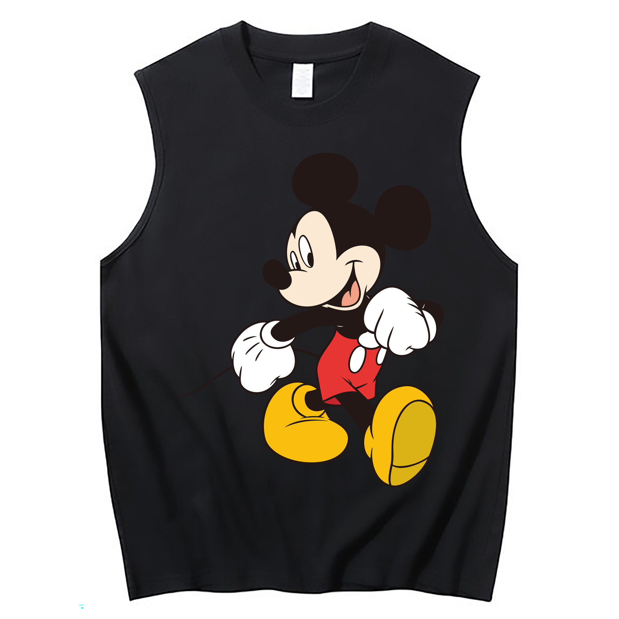 ミッキーマウス Mickey Mouse コットン100％タンクトップ（フロントプリント）