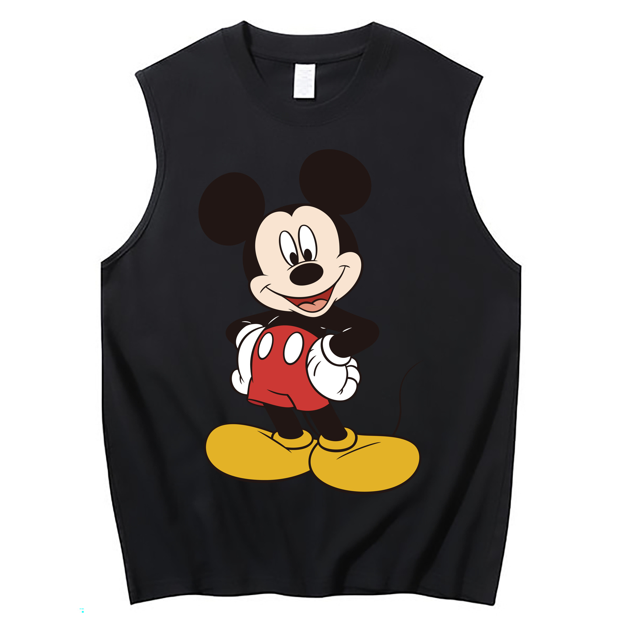ミッキーマウス Mickey Mouse コットン100％タンクトップ（フロントプリント）
