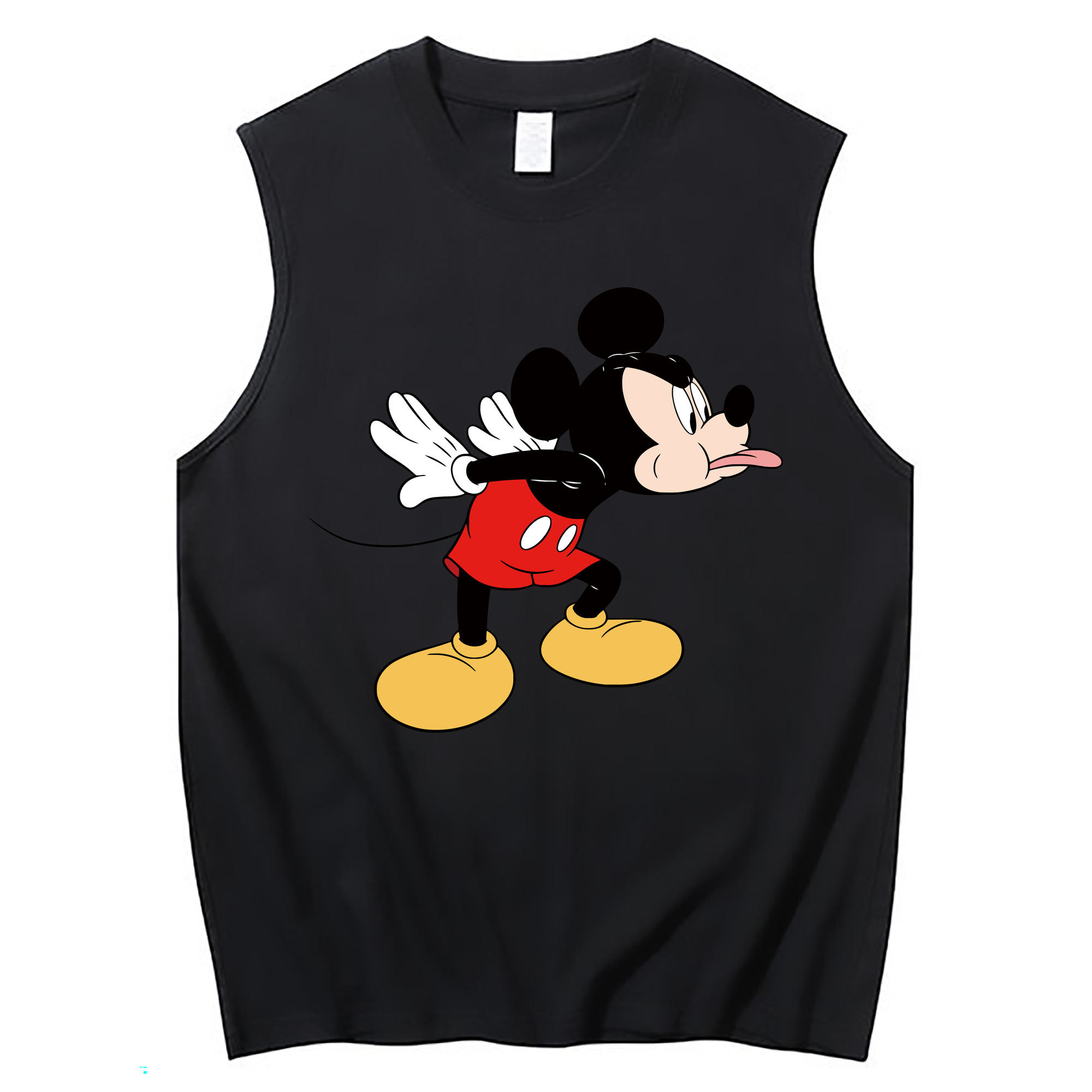 ミッキーマウス Mickey Mouse コットン100％タンクトップ（フロントプリント）