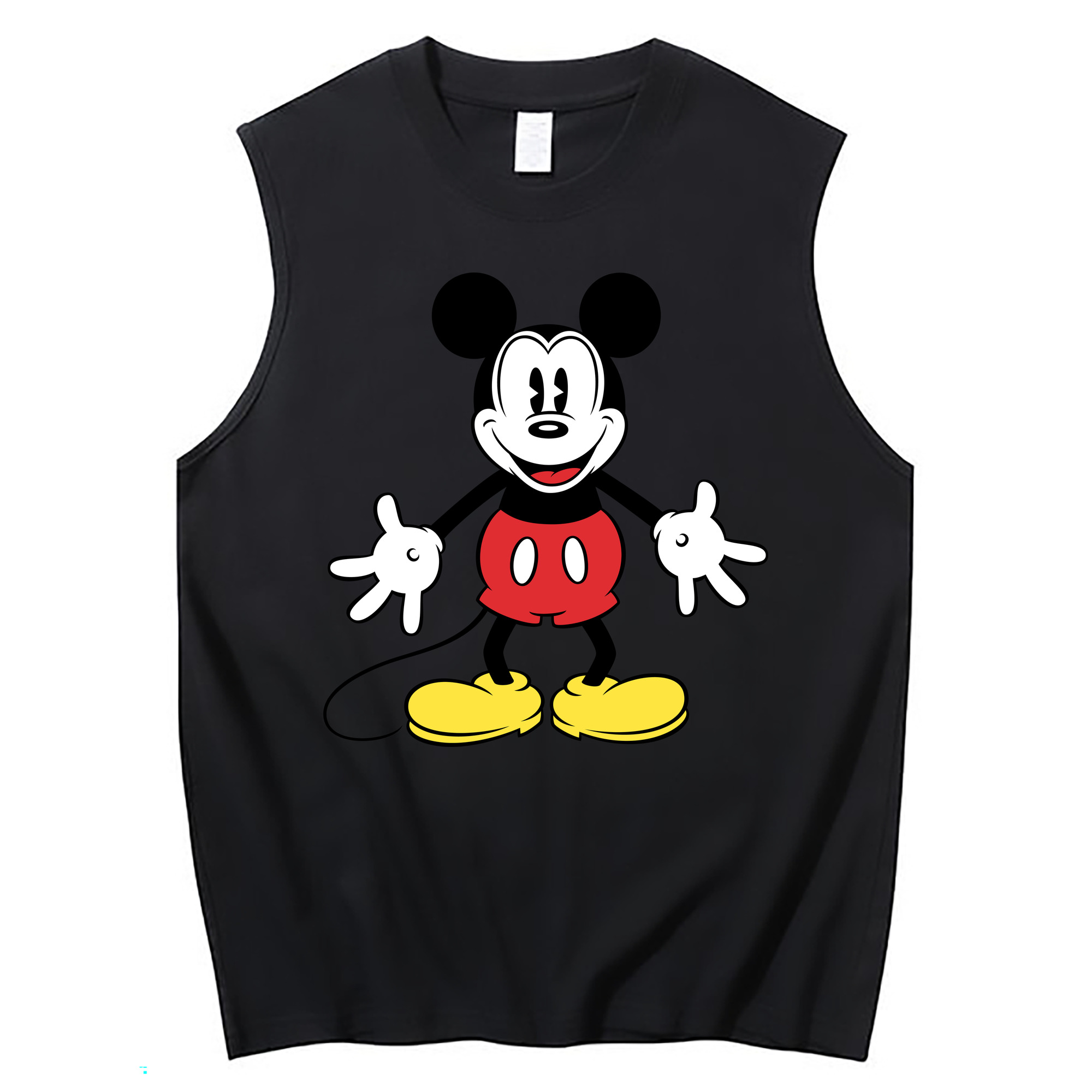ミッキーマウス Mickey Mouse コットン100％タンクトップ（フロントプリント）