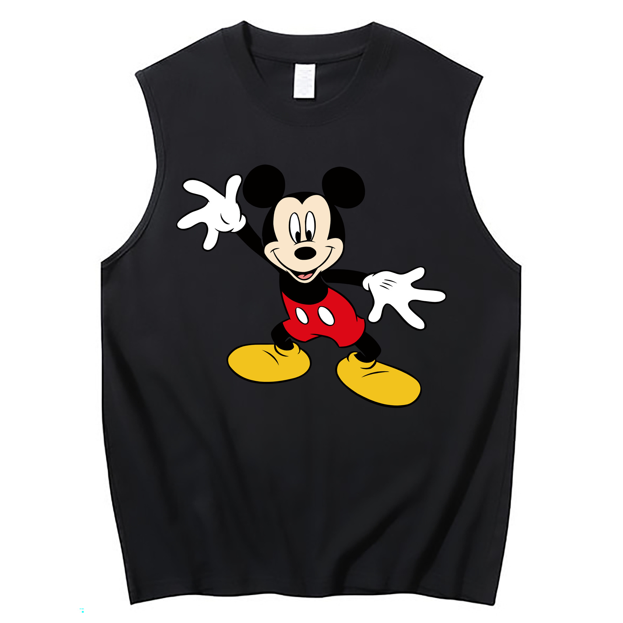 ミッキーマウス Mickey Mouse コットン100％タンクトップ（フロントプリント）