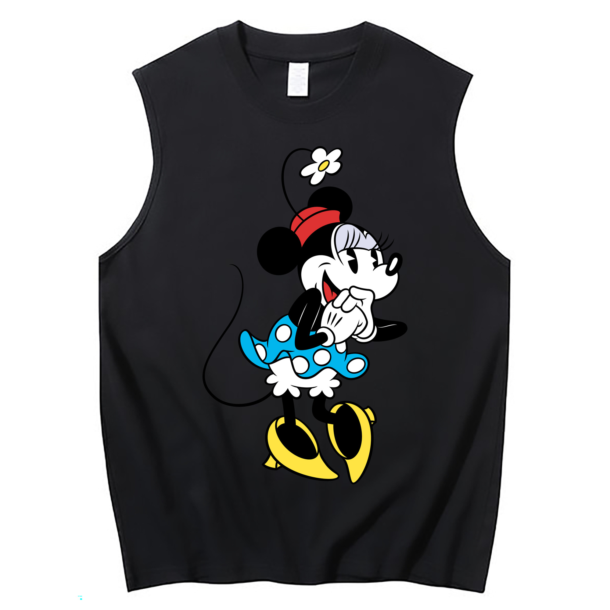 ミッキーマウス Mickey Mouse コットン100％タンクトップ（フロントプリント）