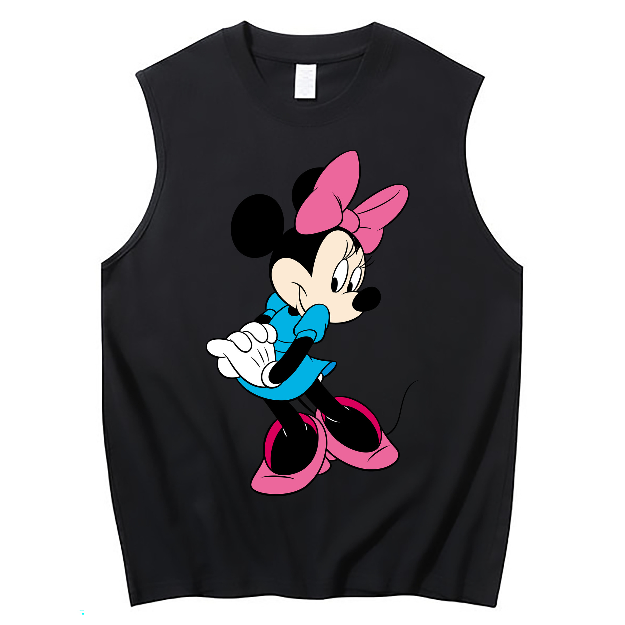 ミッキーマウス Mickey Mouse コットン100％タンクトップ（フロントプリント）