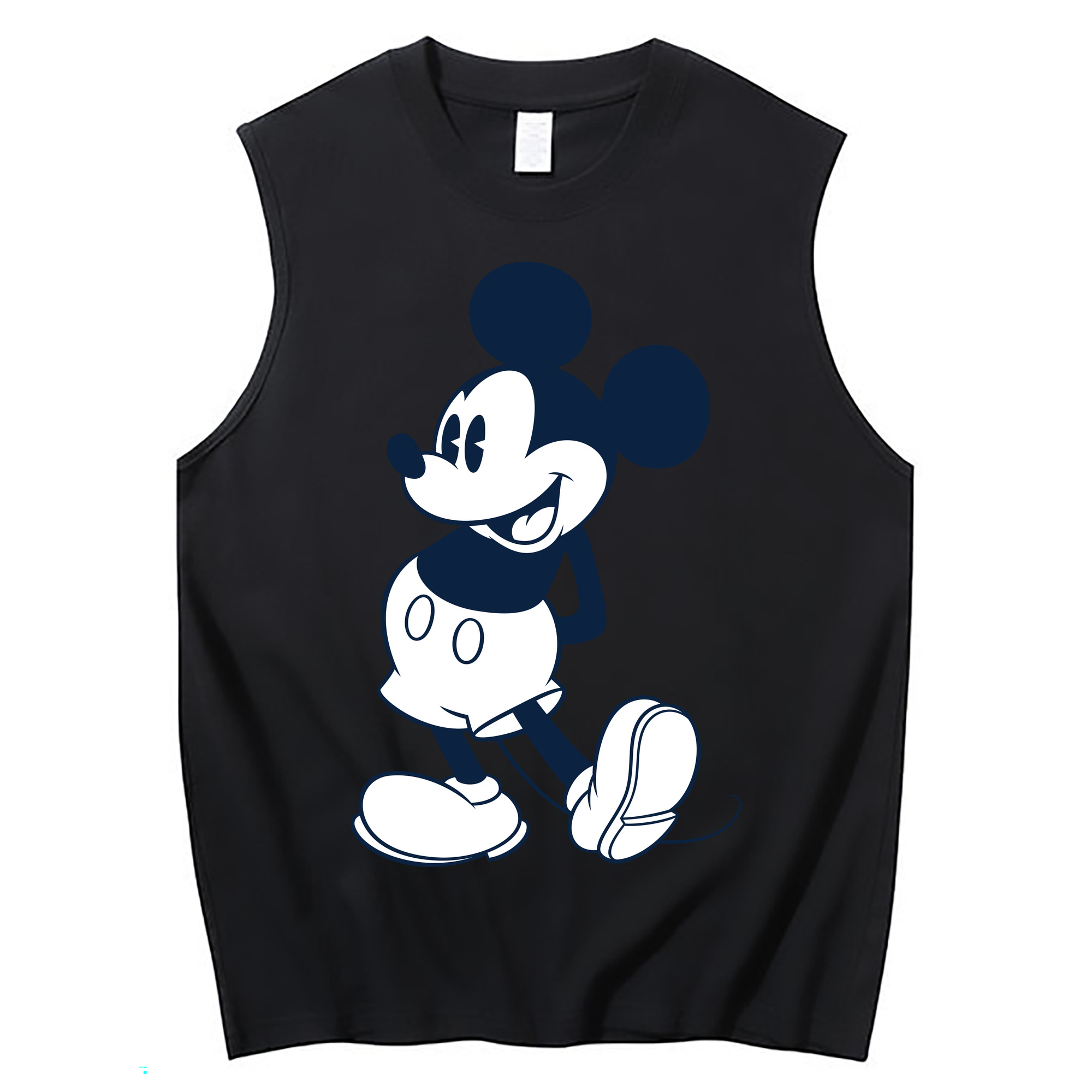 ミッキーマウス Mickey Mouse コットン100％タンクトップ（フロントプリント）