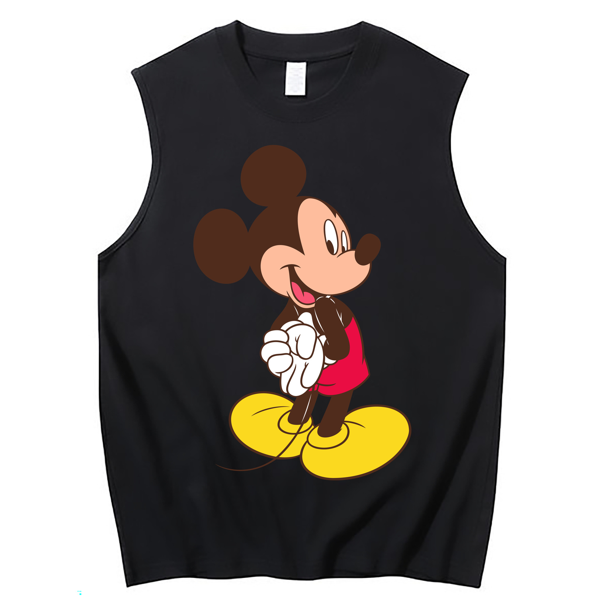 ミッキーマウス Mickey Mouse コットン100％タンクトップ（フロントプリント）