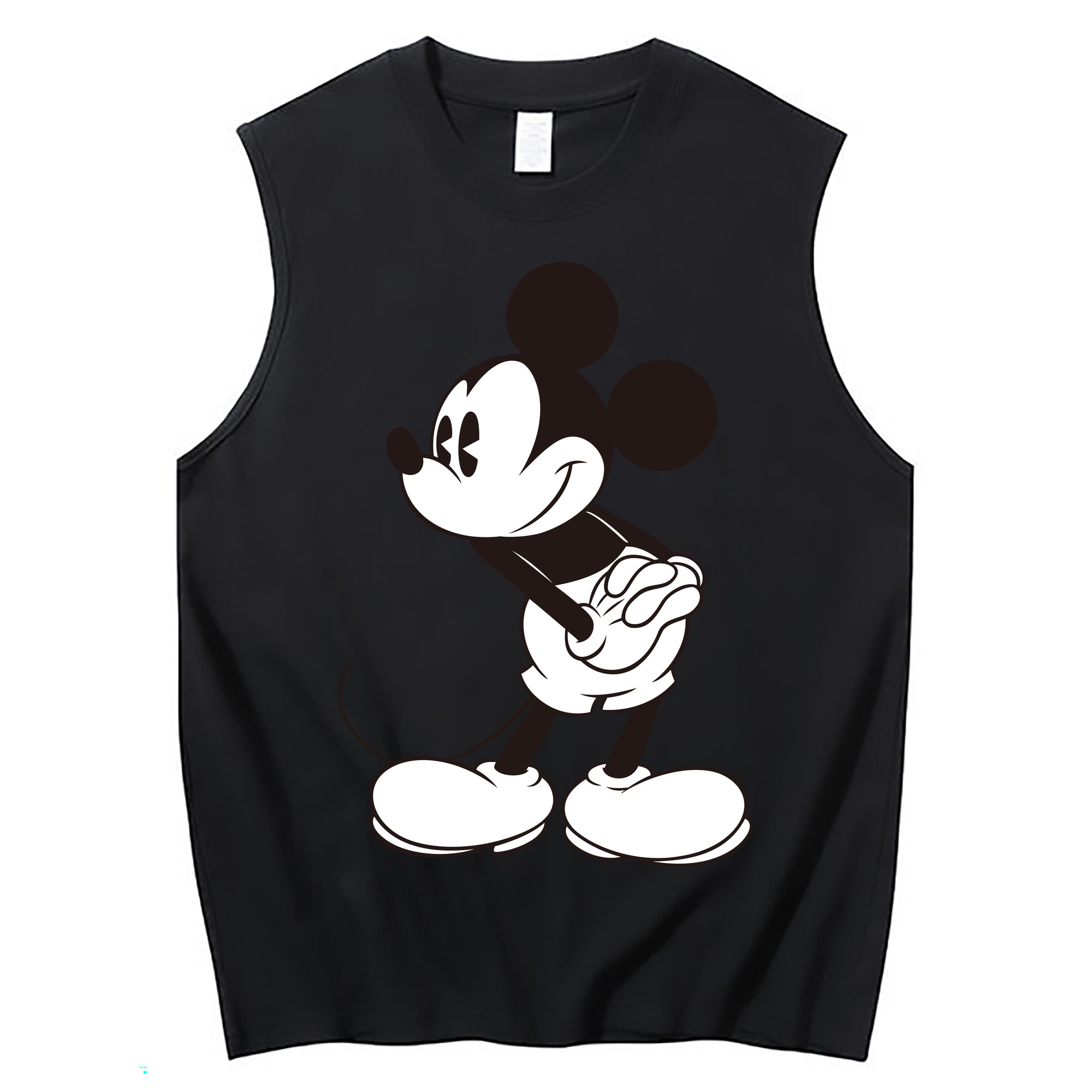 ミッキーマウス Mickey Mouse コットン100％タンクトップ（フロントプリント）