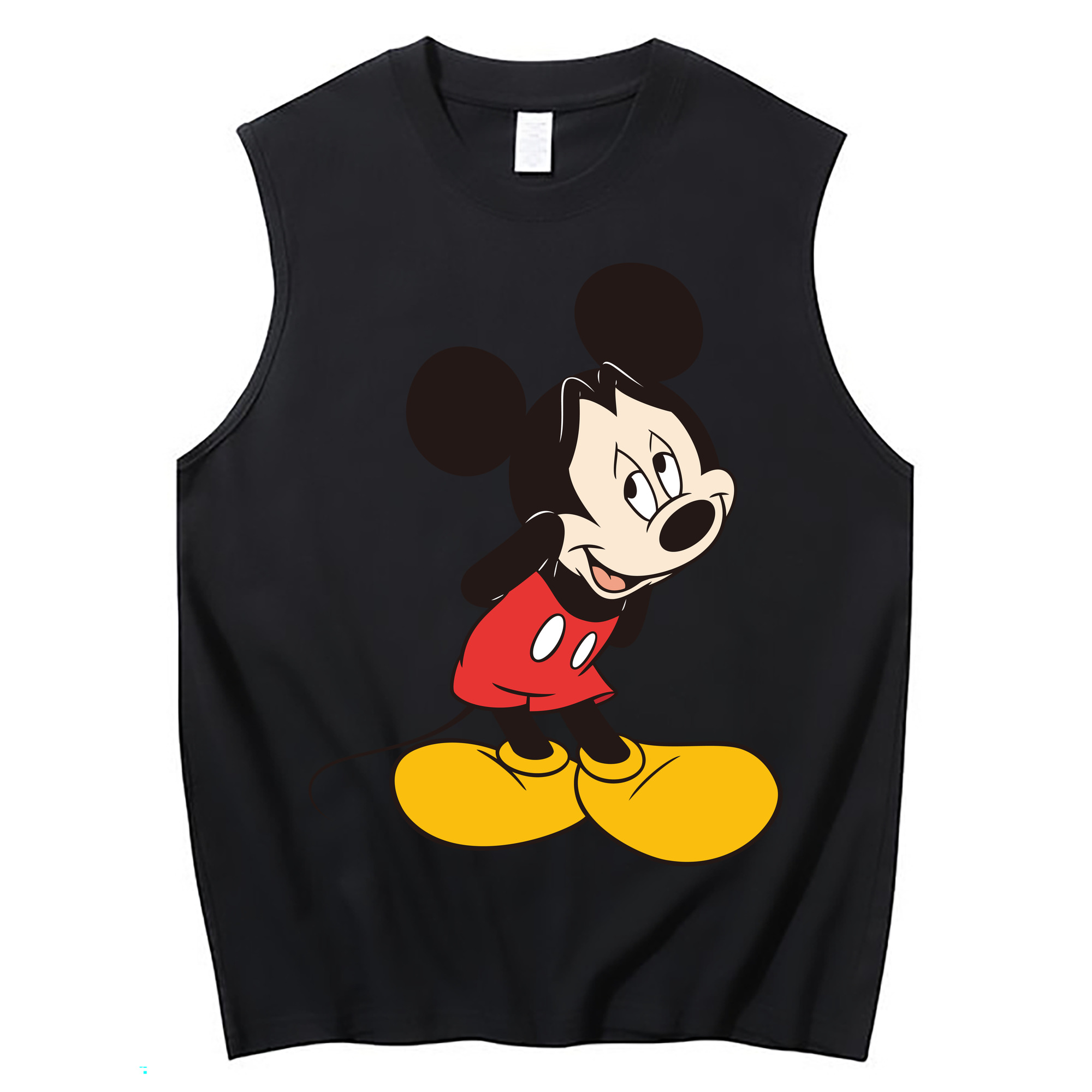 ミッキーマウス Mickey Mouse コットン100％タンクトップ（フロントプリント）