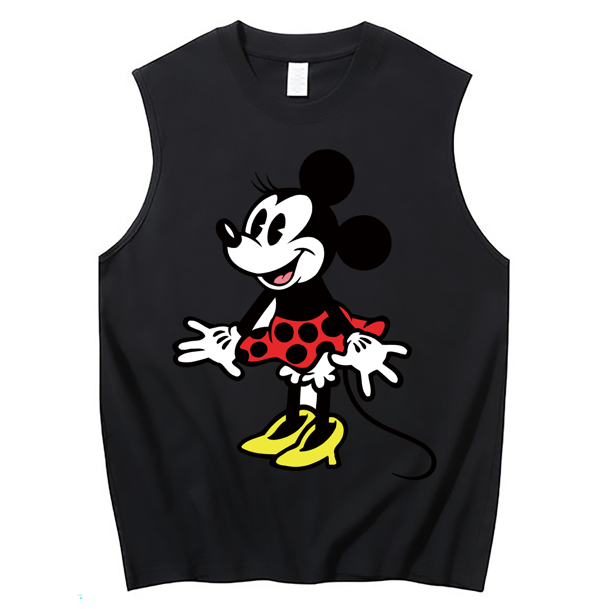 ミッキーマウス Mickey Mouse コットン100％タンクトップ（フロントプリント）