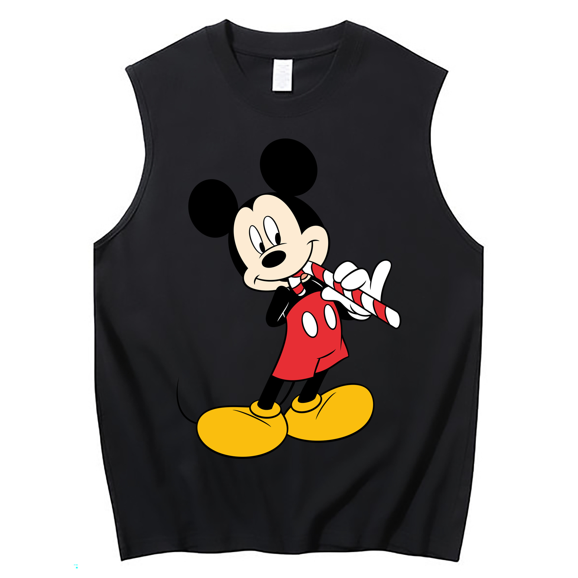 ミッキーマウス Mickey Mouse コットン100％タンクトップ（フロントプリント）