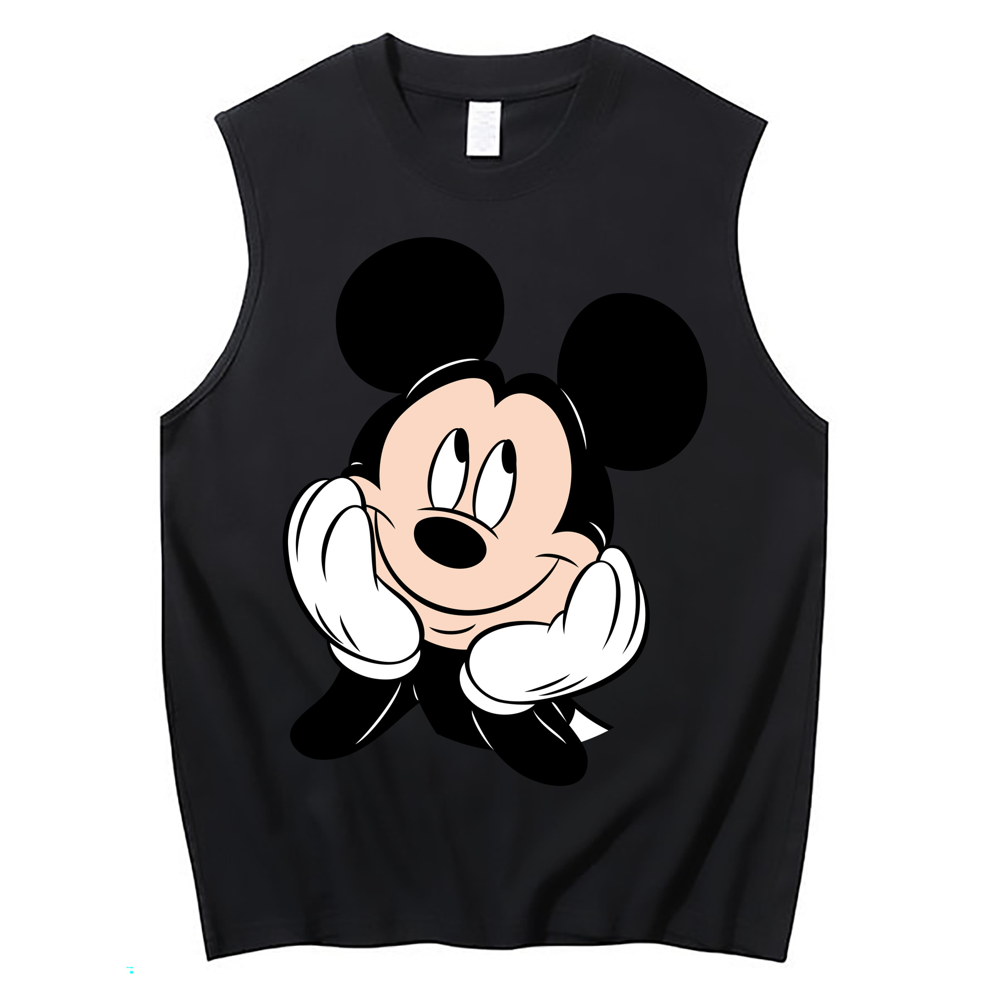 （画像用） ミッキーマウス Mickey Mouse コットン100％タンクトップ（フロントプリント）