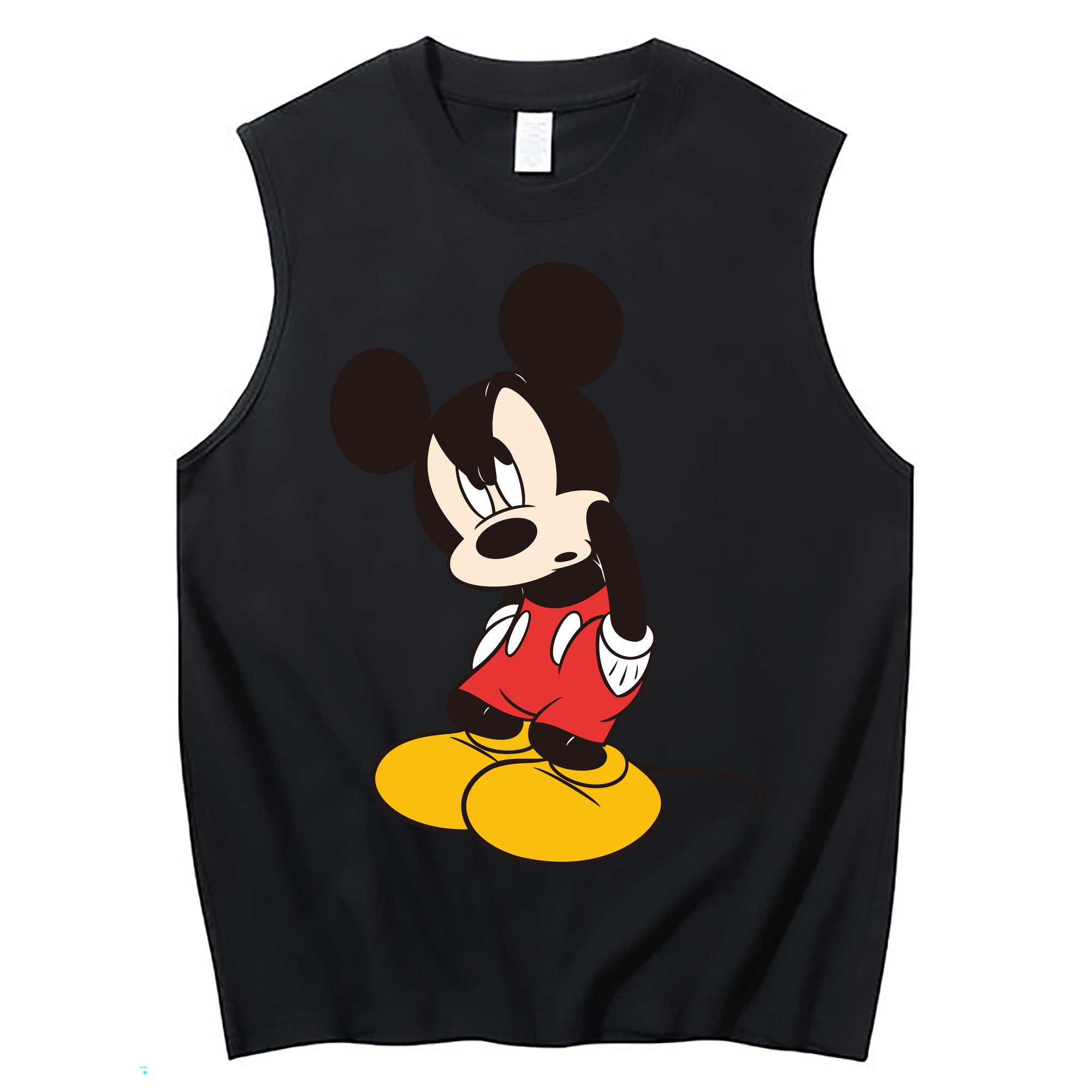 ミッキーマウス Mickey Mouse コットン100％タンクトップ（フロントプリント）