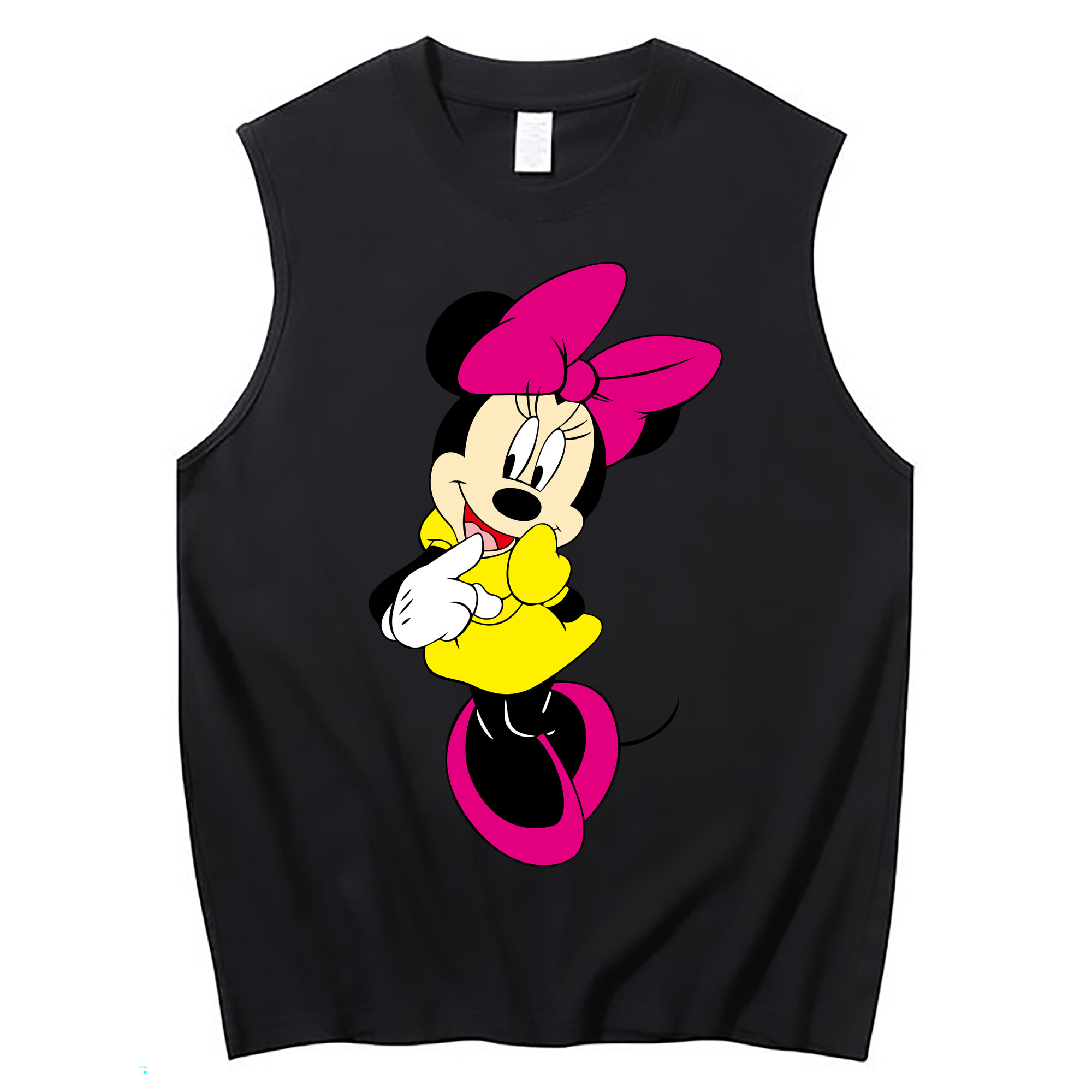 ミッキーマウス Mickey Mouse コットン100％タンクトップ（フロントプリント）