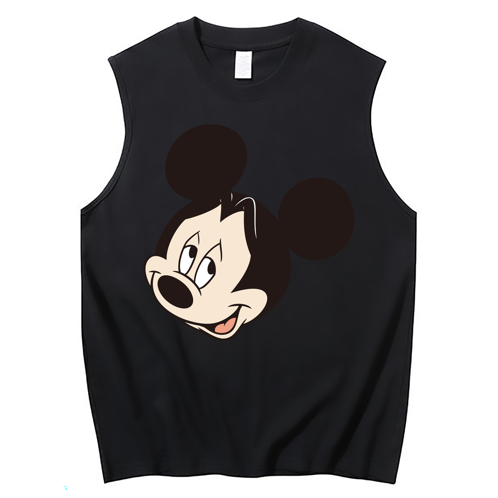 ミッキーマウス Mickey Mouse コットン100％タンクトップ（フロントプリント）