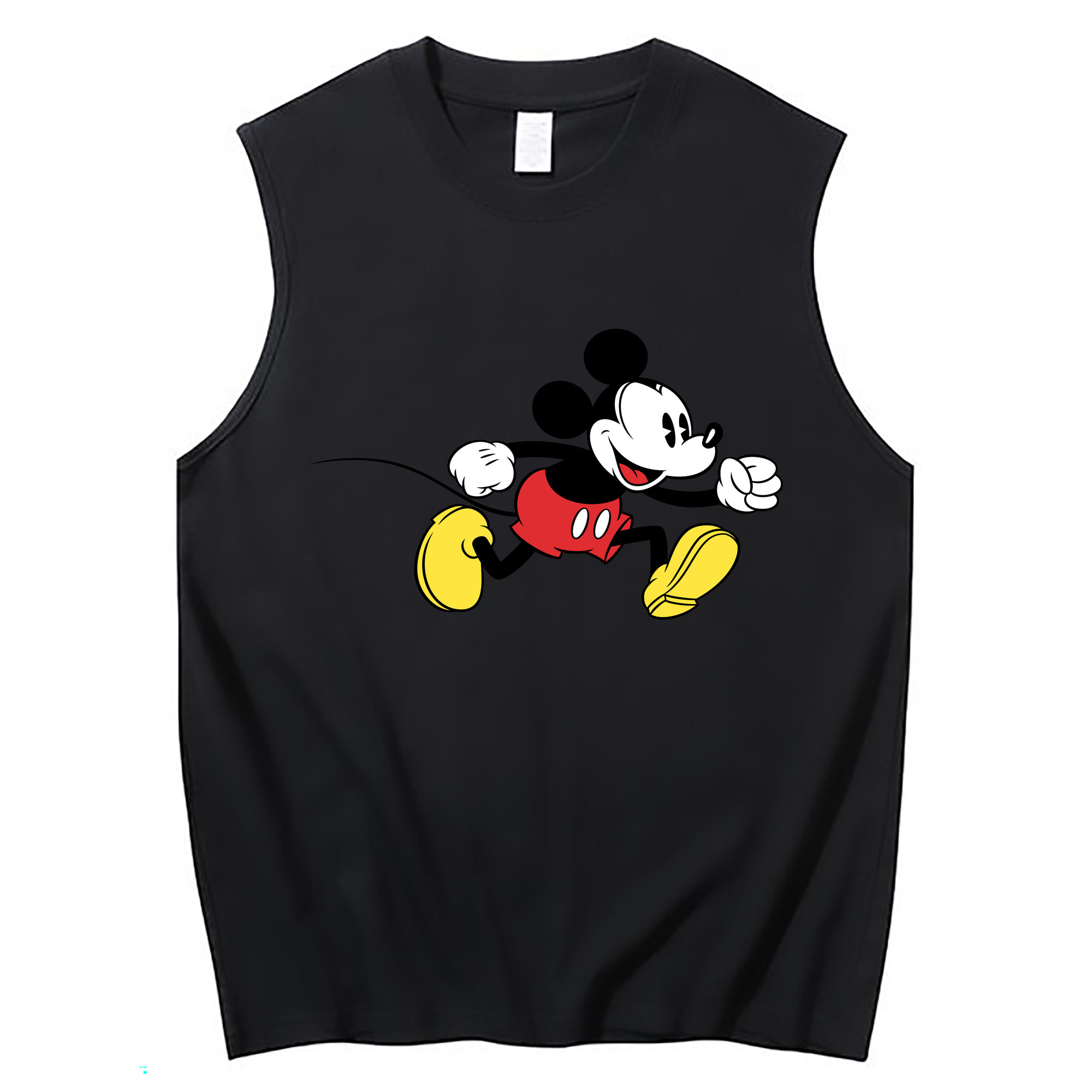 ミッキーマウス Mickey Mouse コットン100％タンクトップ（フロントプリント）