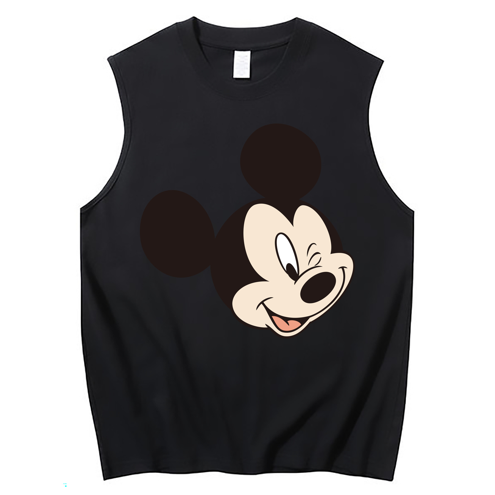 ミッキーマウス Mickey Mouse コットン100％タンクトップ（フロントプリント）