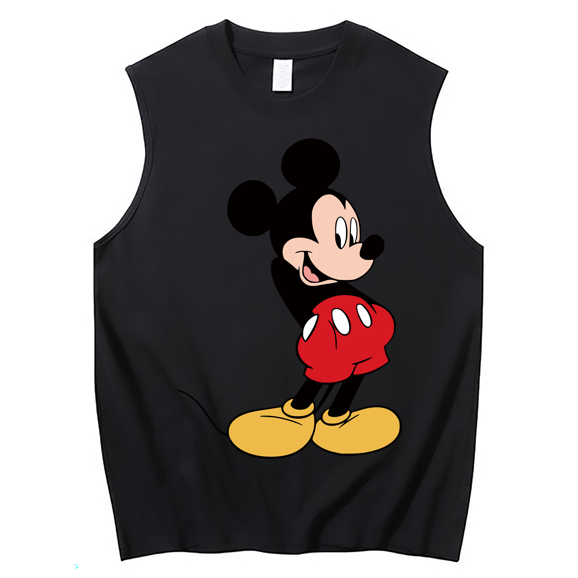 ミッキーマウス Mickey Mouse コットン100％タンクトップ（フロントプリント）