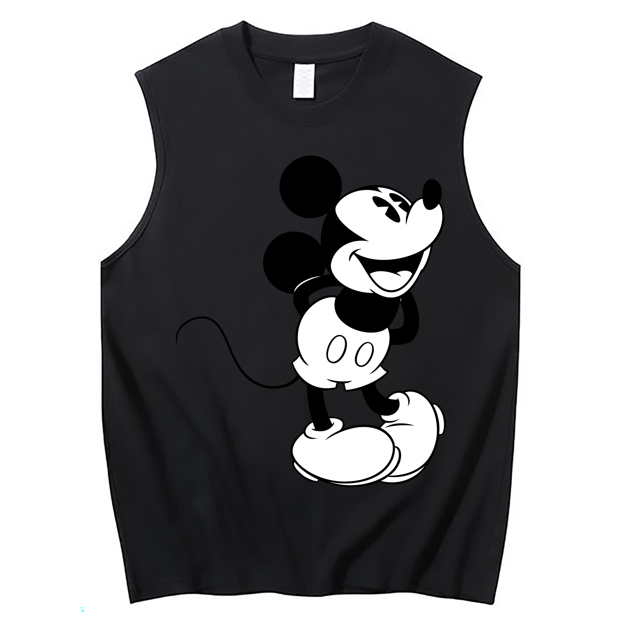 ミッキーマウス Mickey Mouse コットン100％タンクトップ（フロントプリント）