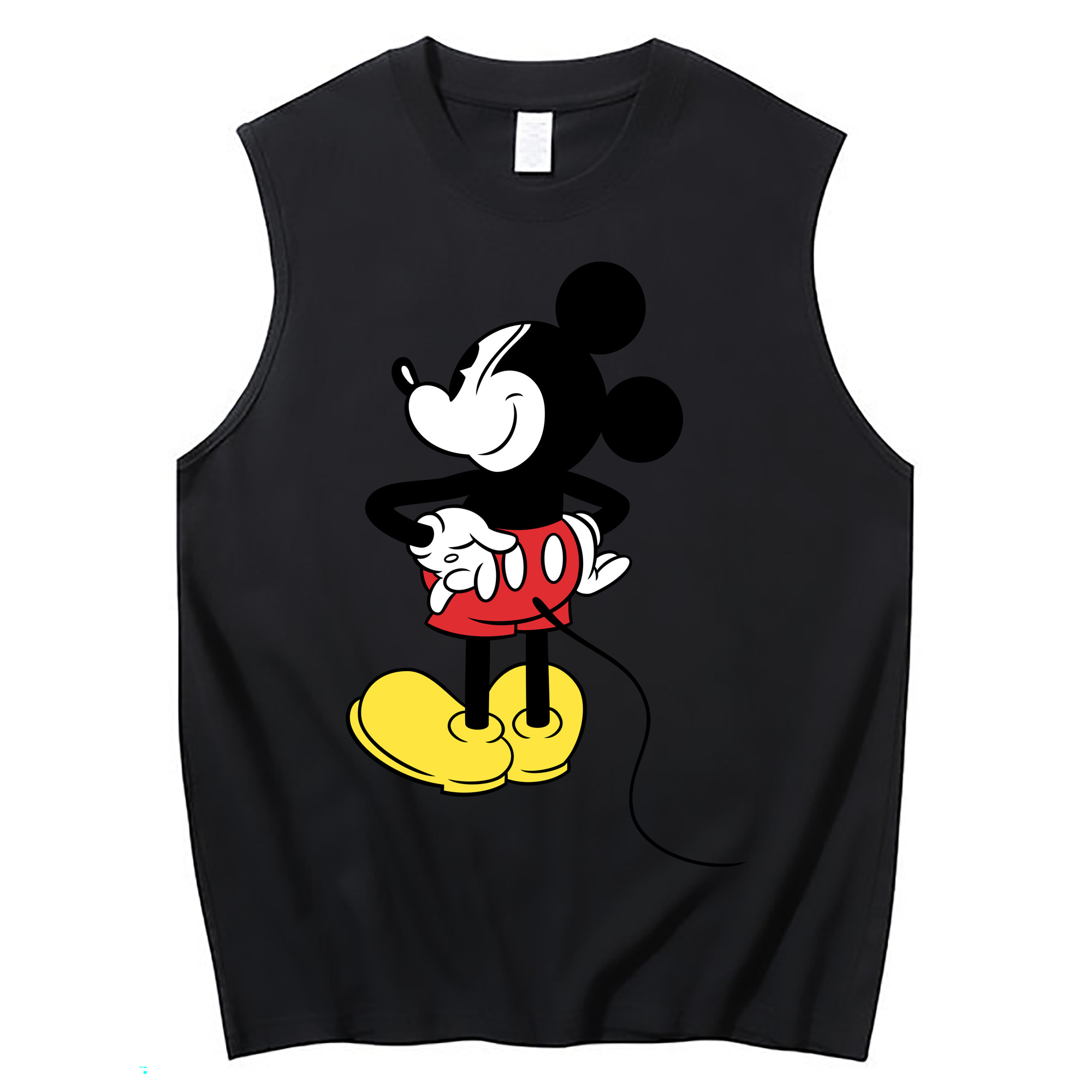 ミッキーマウス Mickey Mouse コットン100％タンクトップ（フロントプリント）