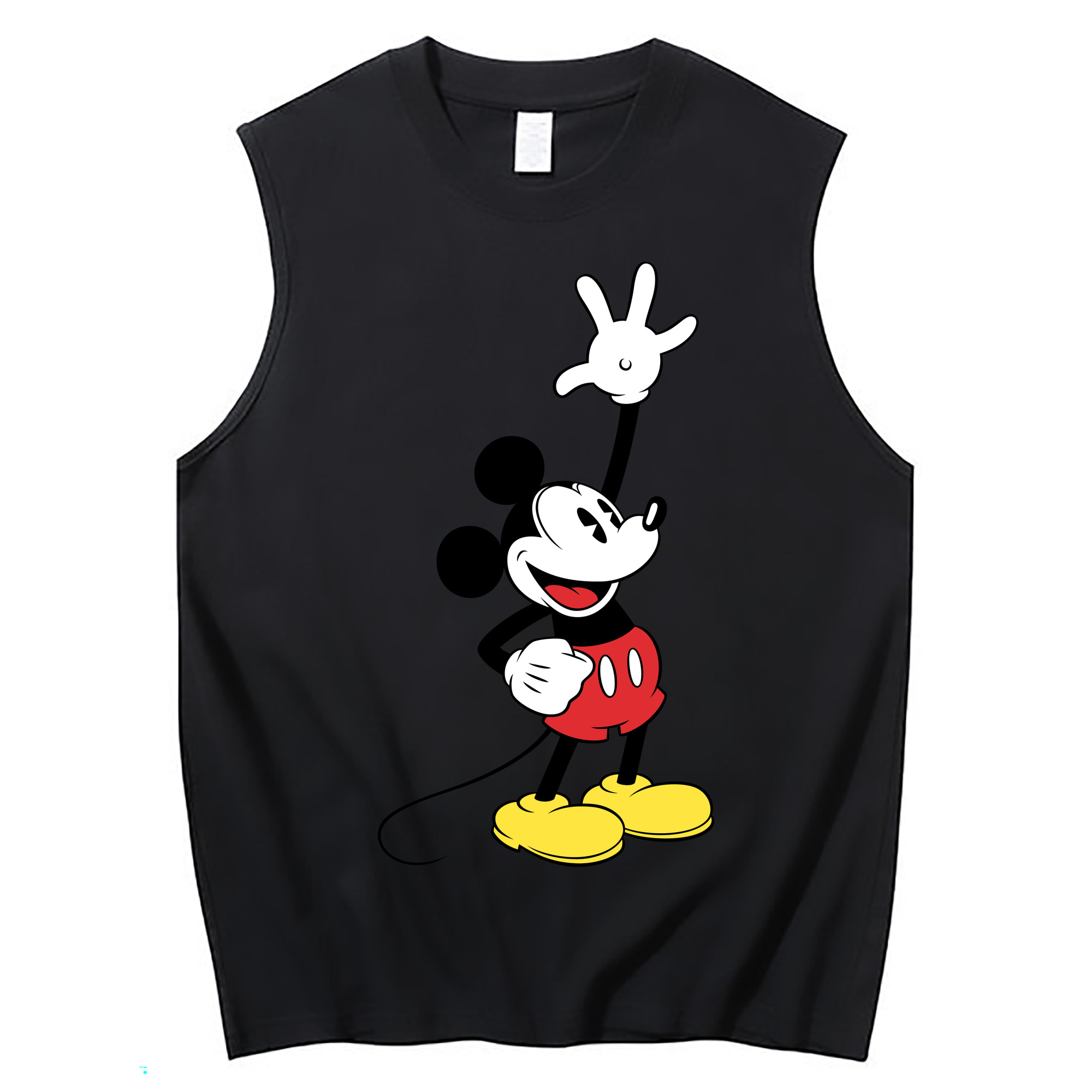ミッキーマウス Mickey Mouse コットン100％タンクトップ（フロントプリント）