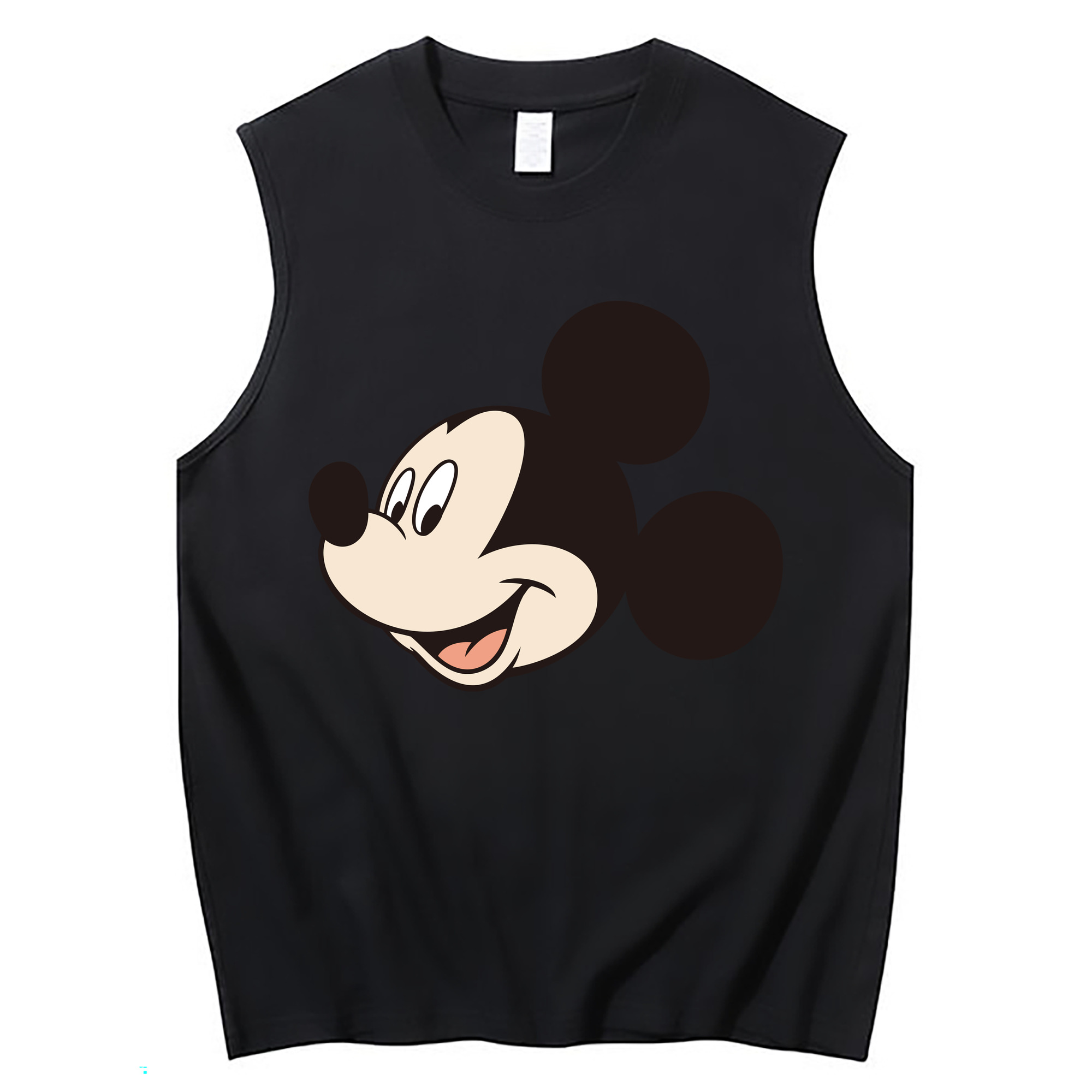 ミッキーマウス Mickey Mouse コットン100％タンクトップ（フロントプリント）