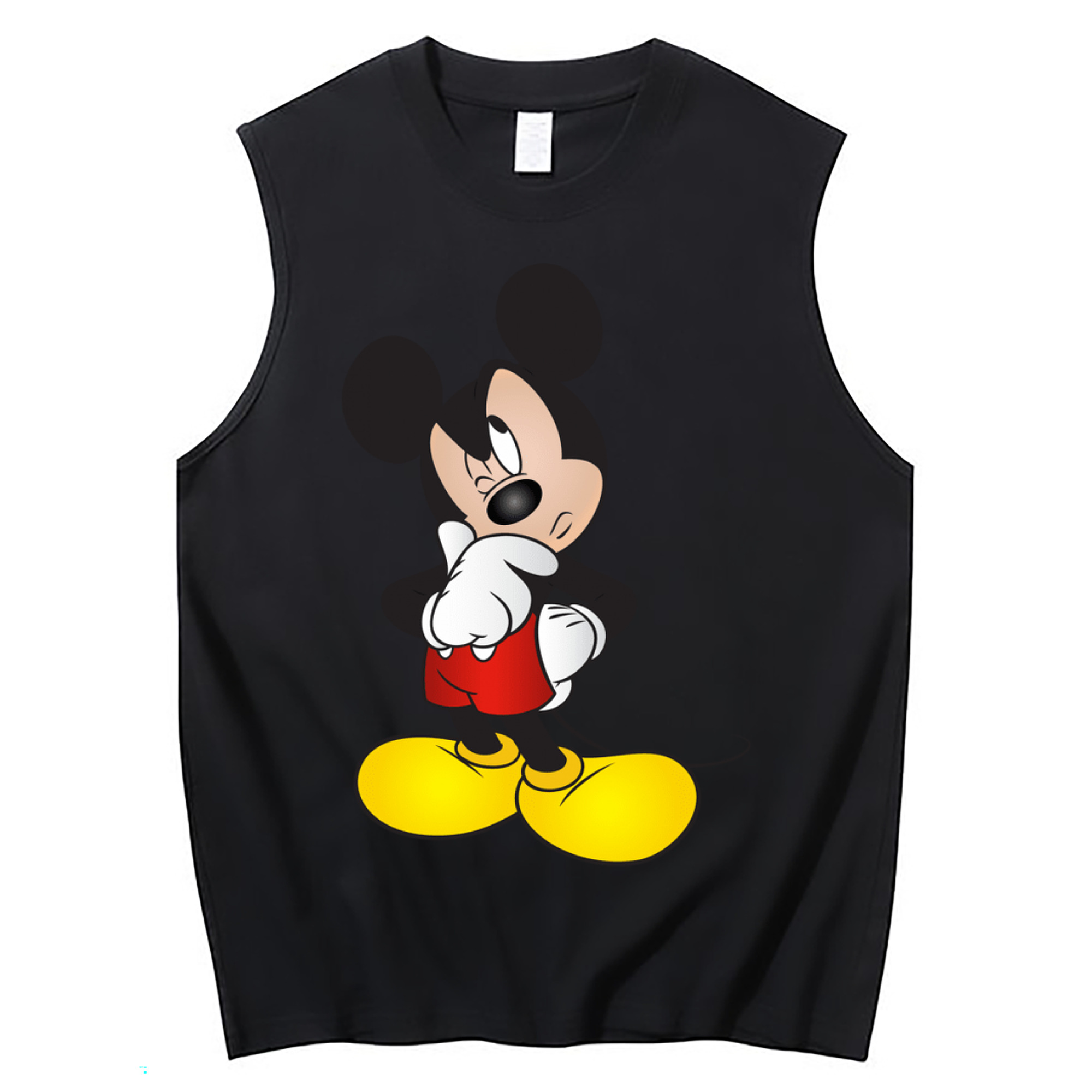 ミッキーマウス Mickey Mouse コットン100％タンクトップ（フロントプリント）