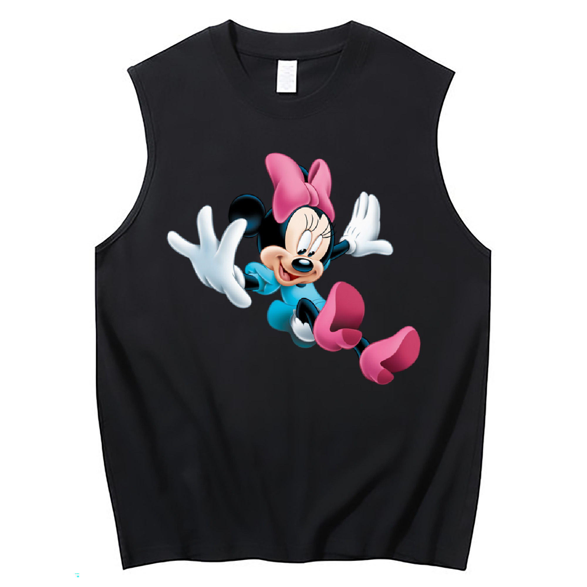 ミッキーマウス Mickey Mouse コットン100％タンクトップ（フロントプリント）