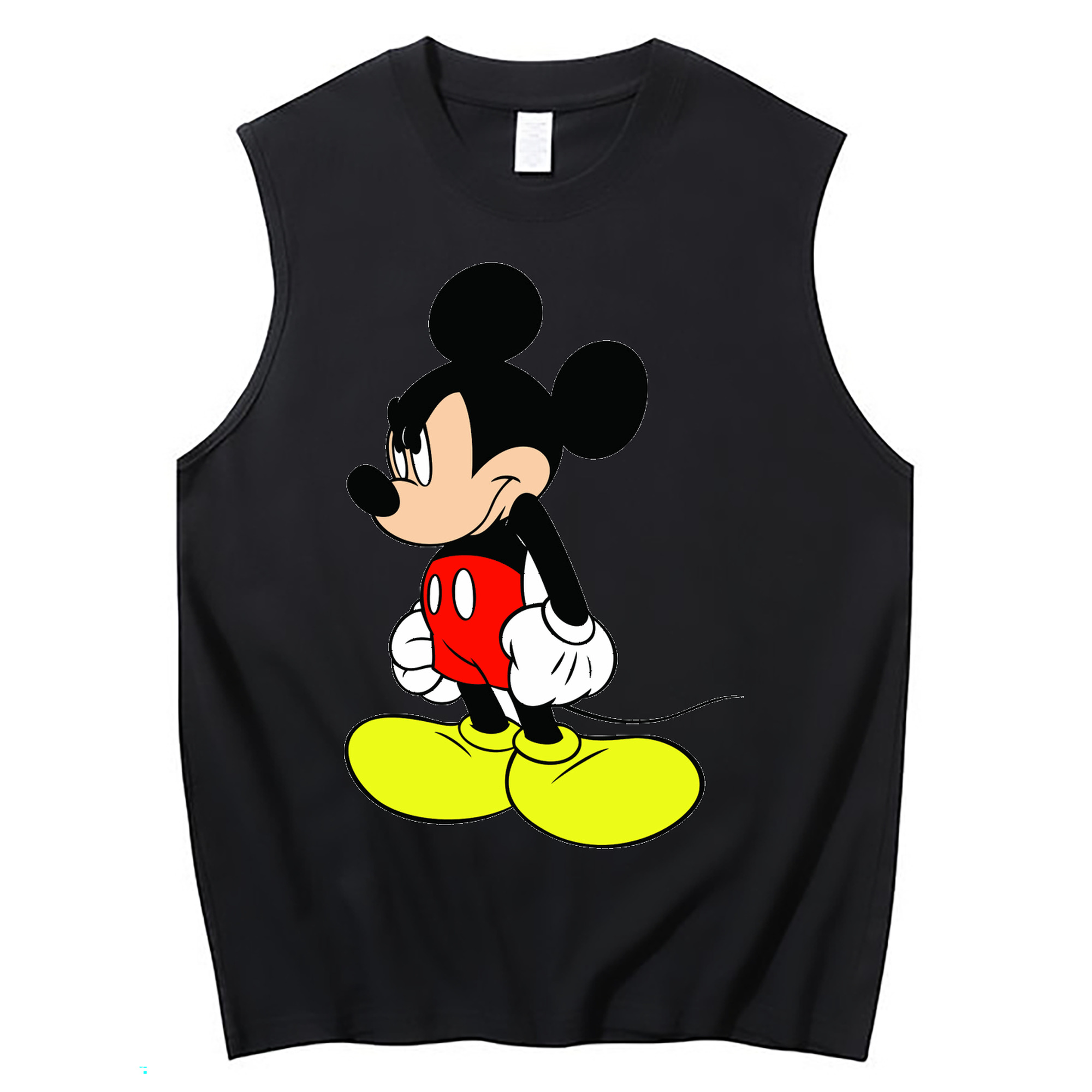 ミッキーマウス Mickey Mouse コットン100％タンクトップ（フロントプリント）