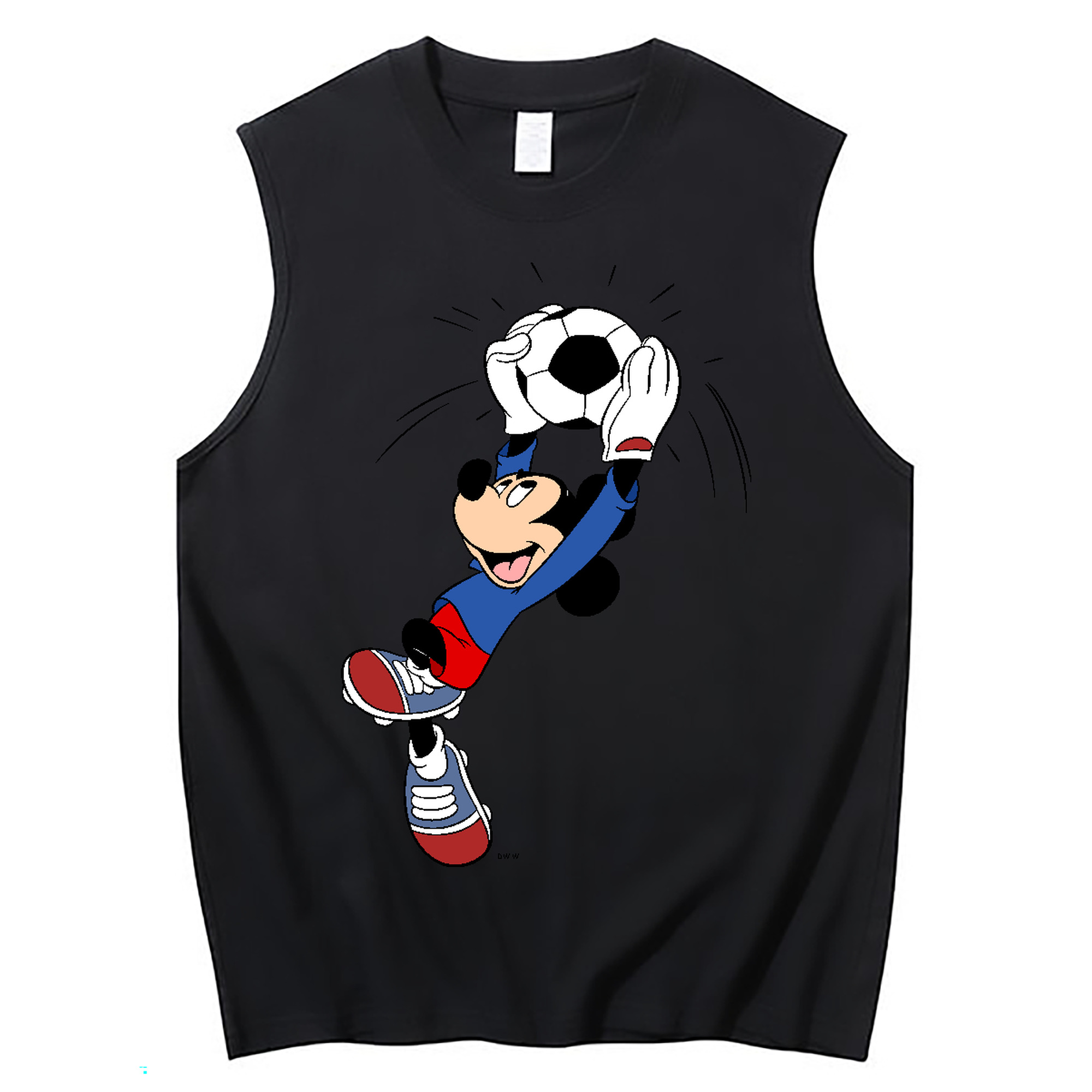 ミッキーマウス Mickey Mouse コットン100％タンクトップ（フロントプリント）