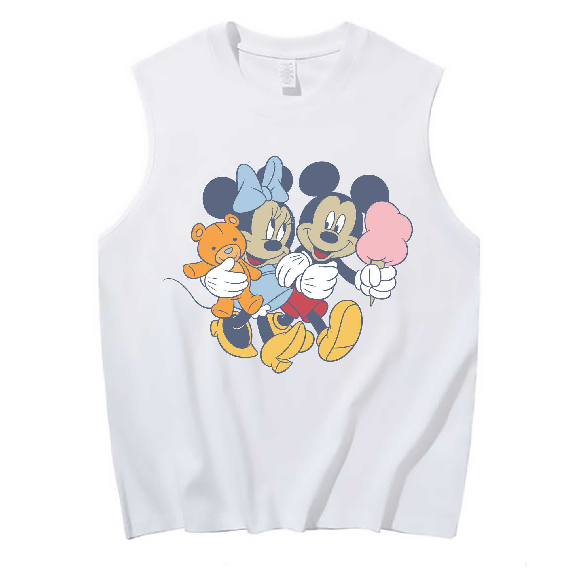 ミッキーマウス Mickey Mouse コットン100％タンクトップ（フロントプリント）