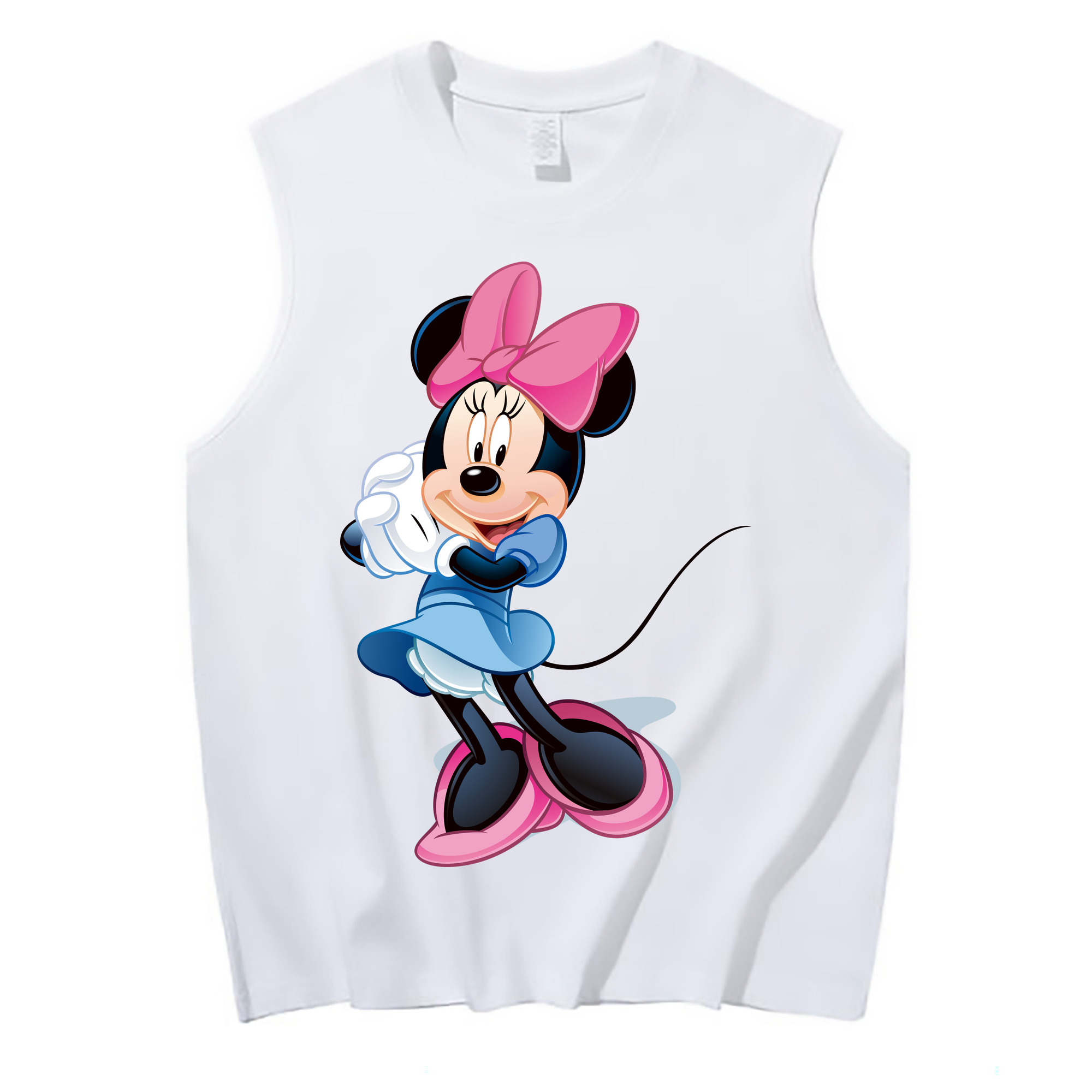 ミッキーマウス Mickey Mouse コットン100％タンクトップ（フロントプリント）