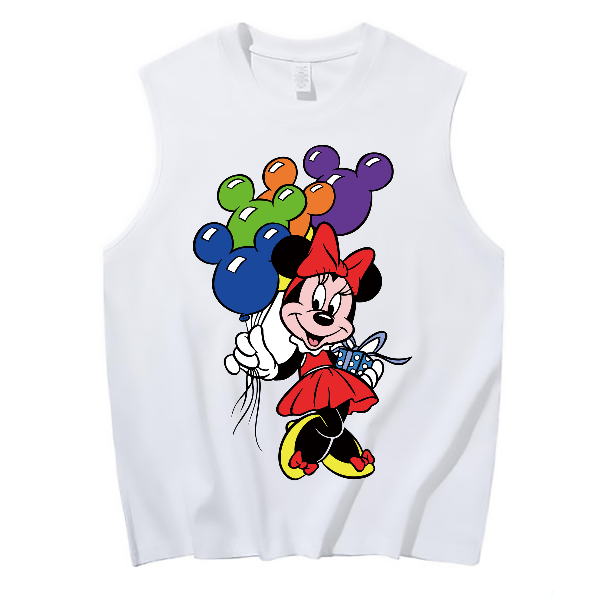ミッキーマウス Mickey Mouse コットン100％タンクトップ（フロントプリント）