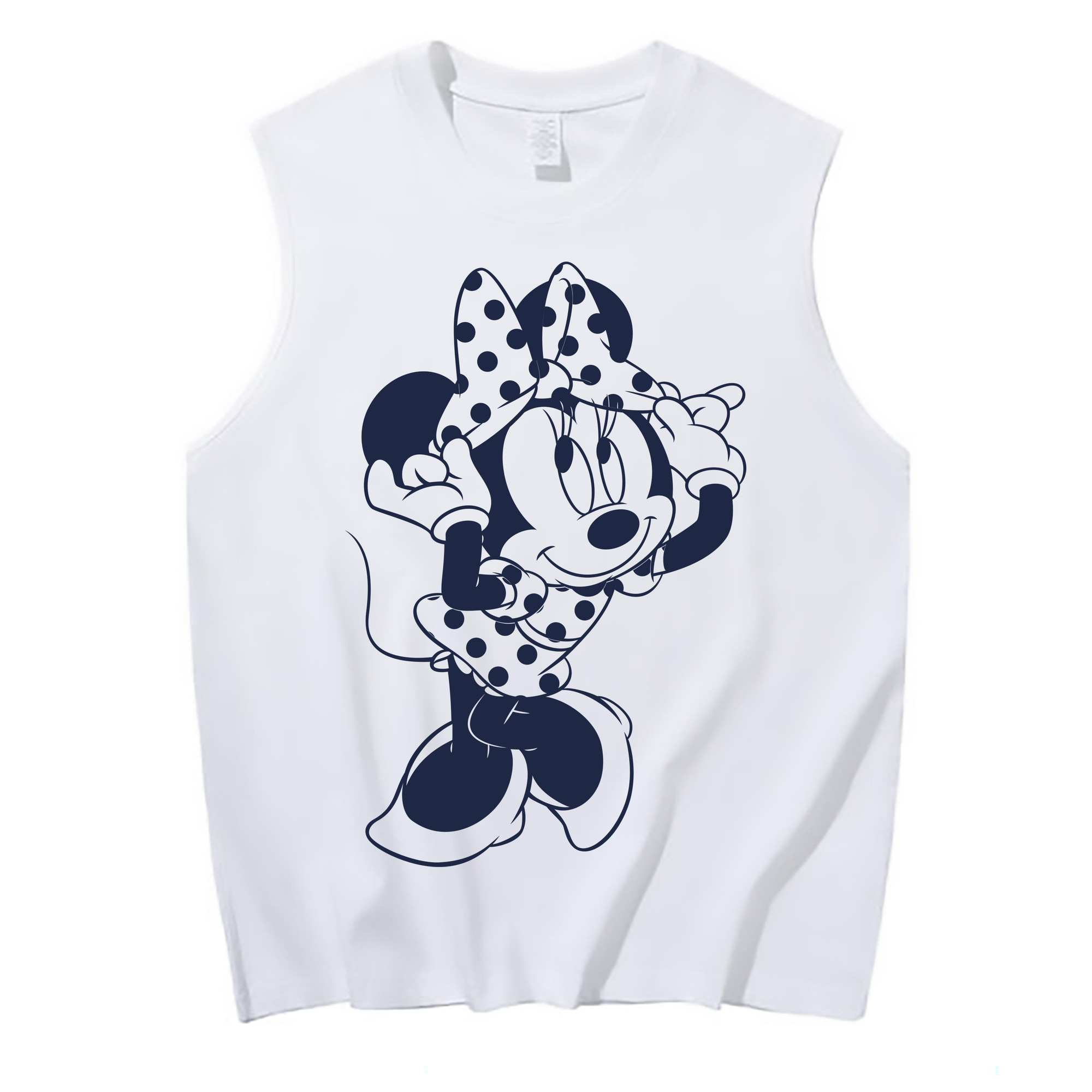 ミッキーマウス Mickey Mouse コットン100％タンクトップ（フロントプリント）