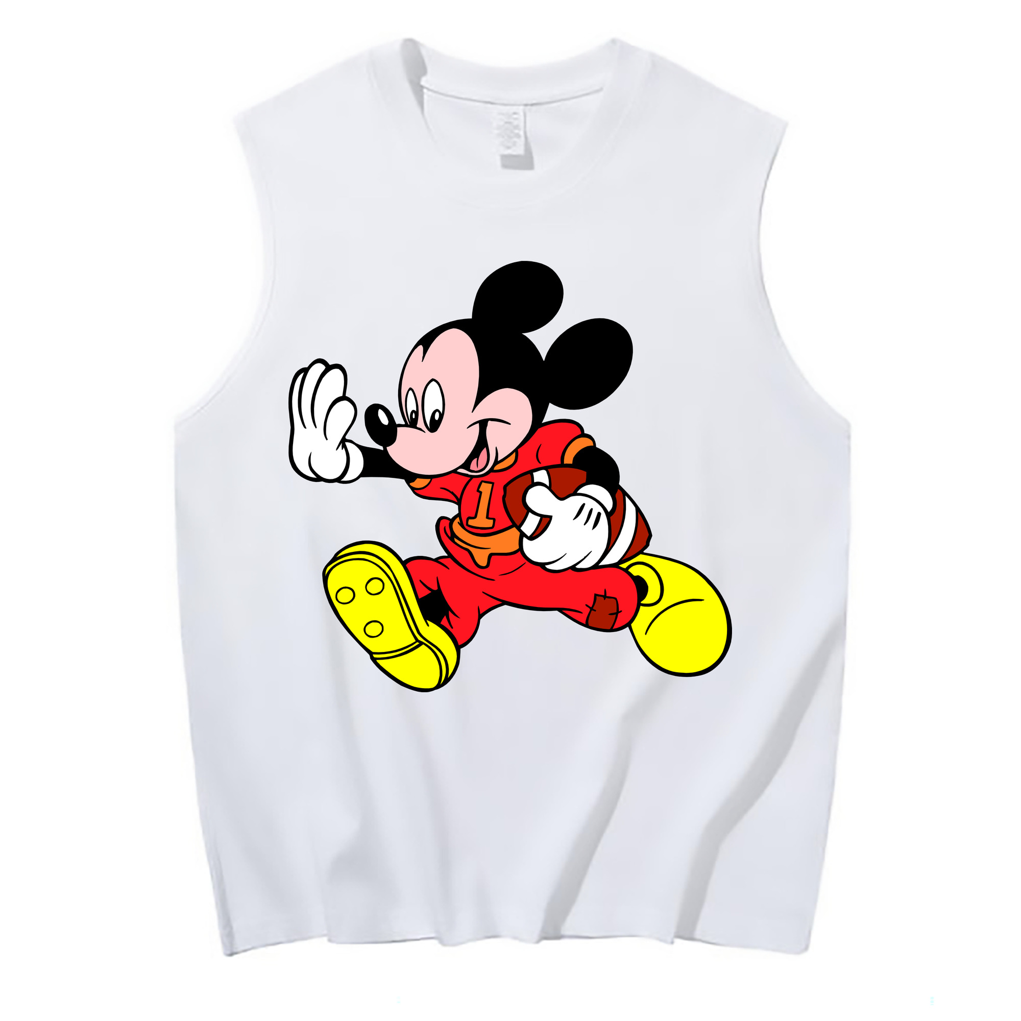 ミッキーマウス Mickey Mouse コットン100％タンクトップ（フロントプリント）