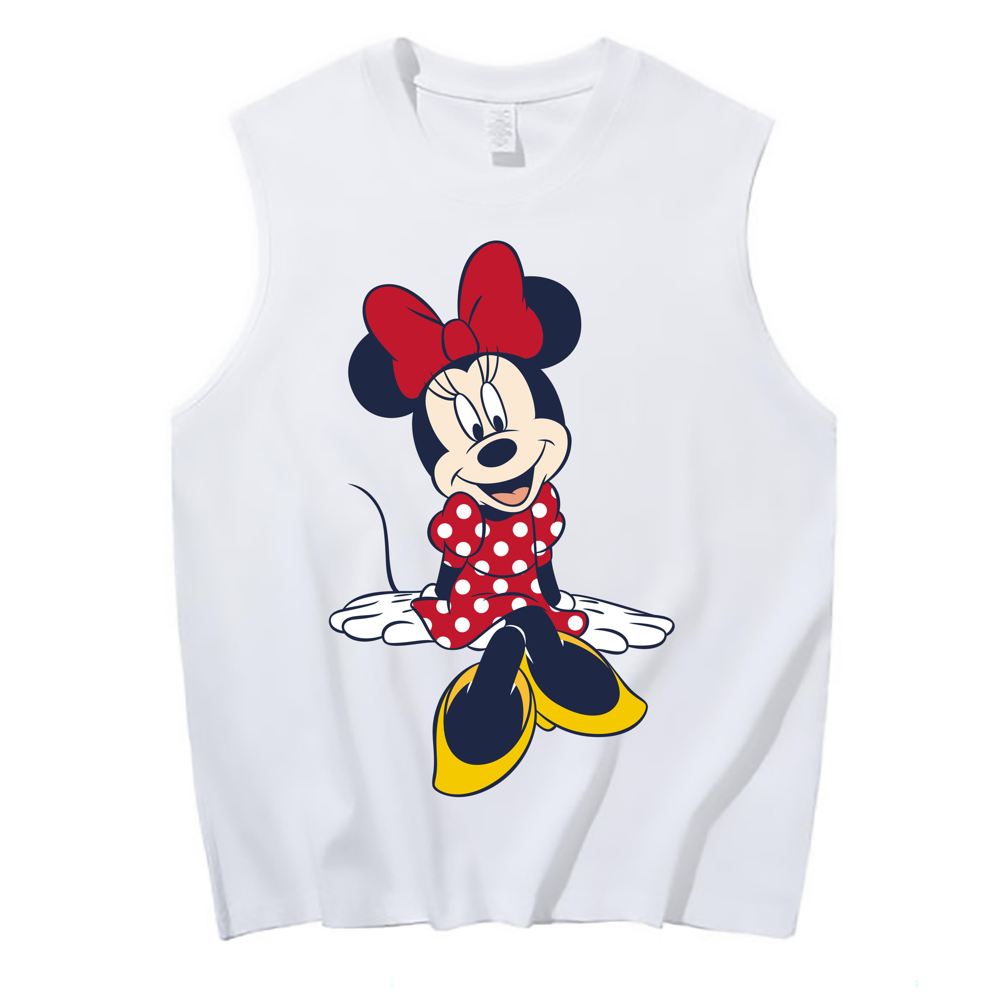ミッキーマウス Mickey Mouse コットン100％タンクトップ（フロントプリント）