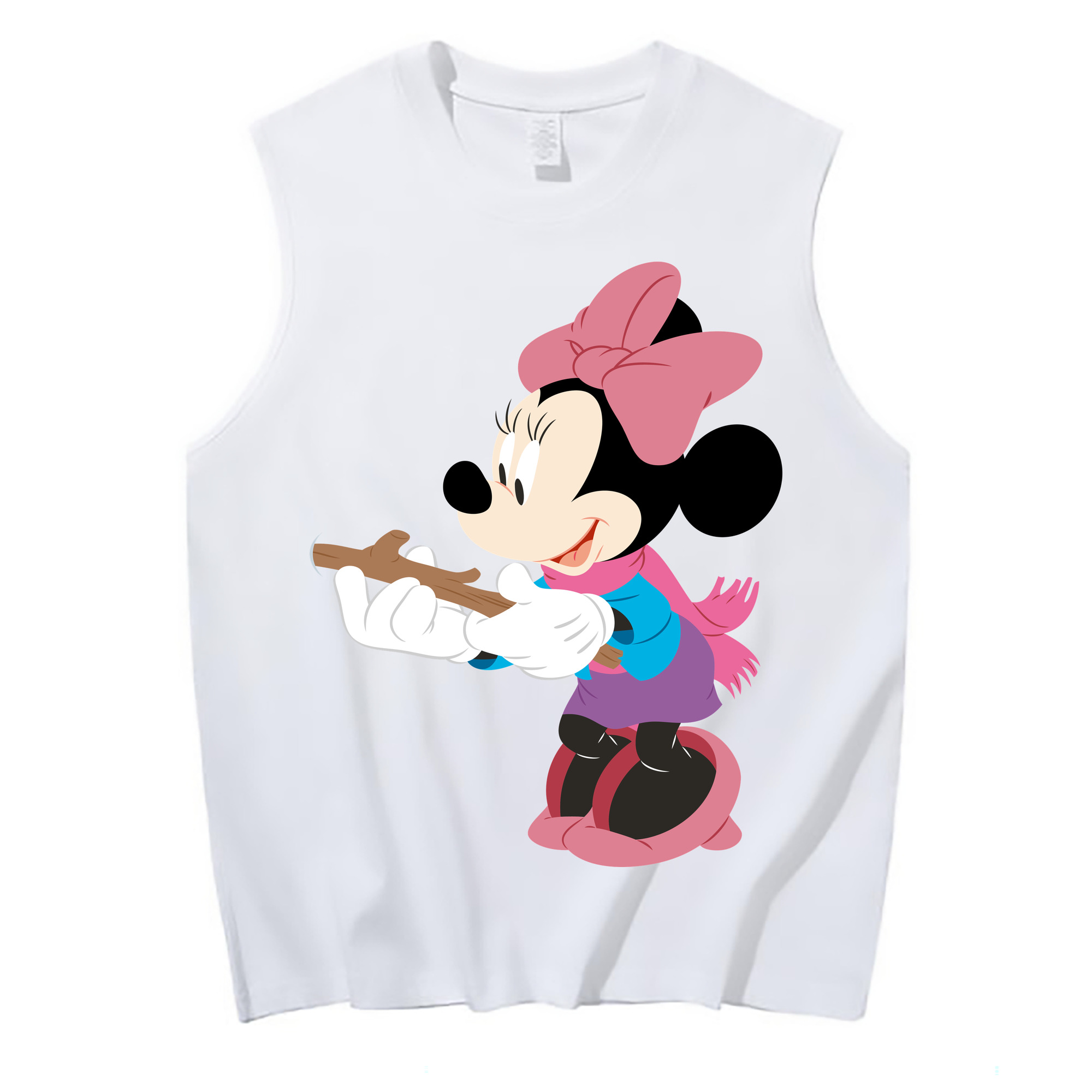 （画像用） ミッキーマウス Mickey Mouse コットン100％タンクトップ（フロントプリント）