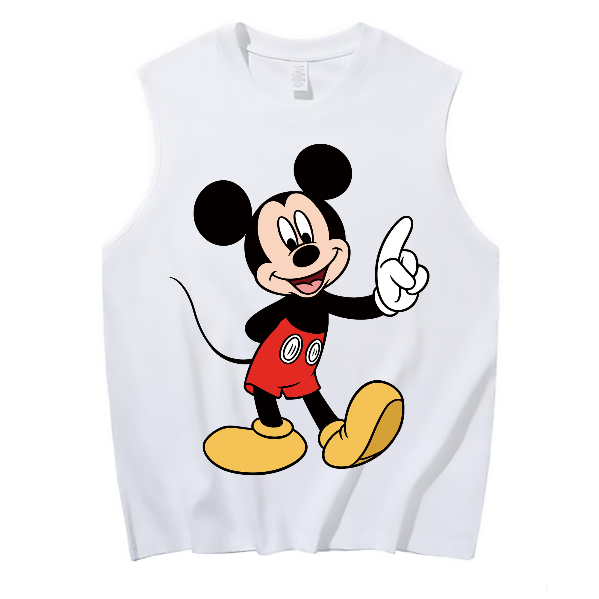 ミッキーマウス Mickey Mouse コットン100％タンクトップ（フロントプリント）