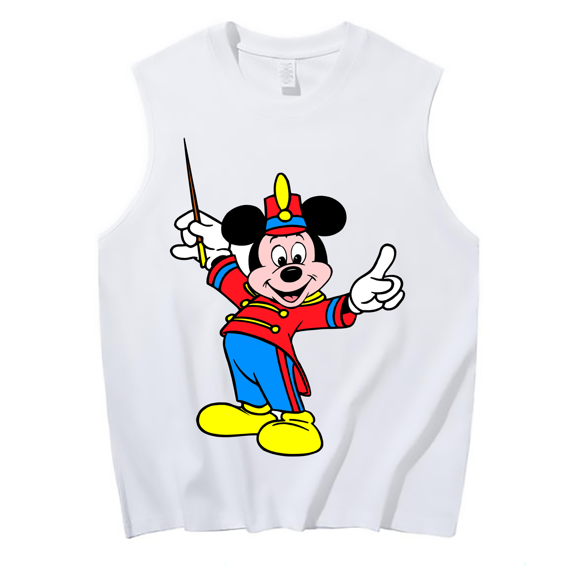 ミッキーマウス Mickey Mouse コットン100％タンクトップ（フロントプリント）