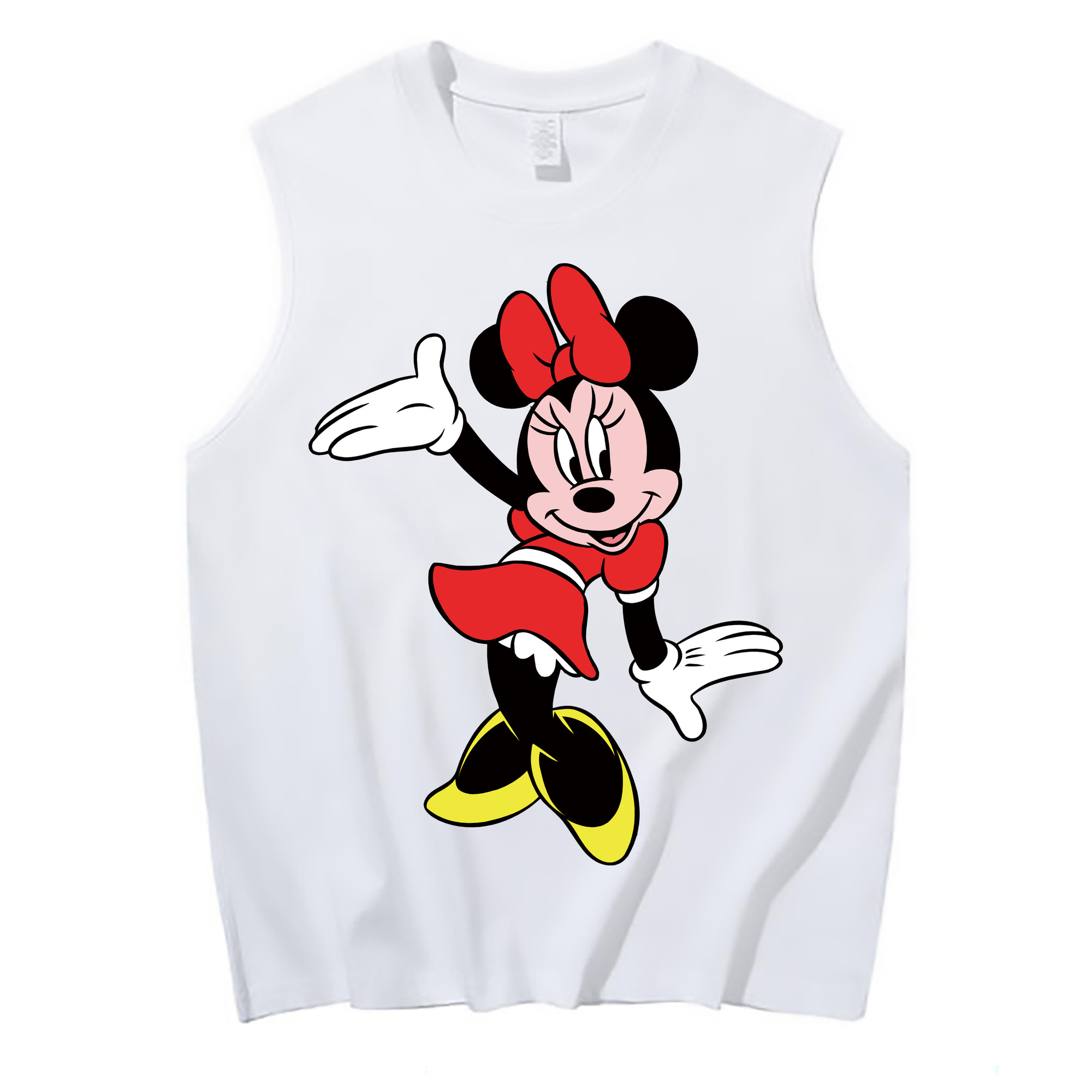ミッキーマウス Mickey Mouse コットン100％タンクトップ（フロントプリント）