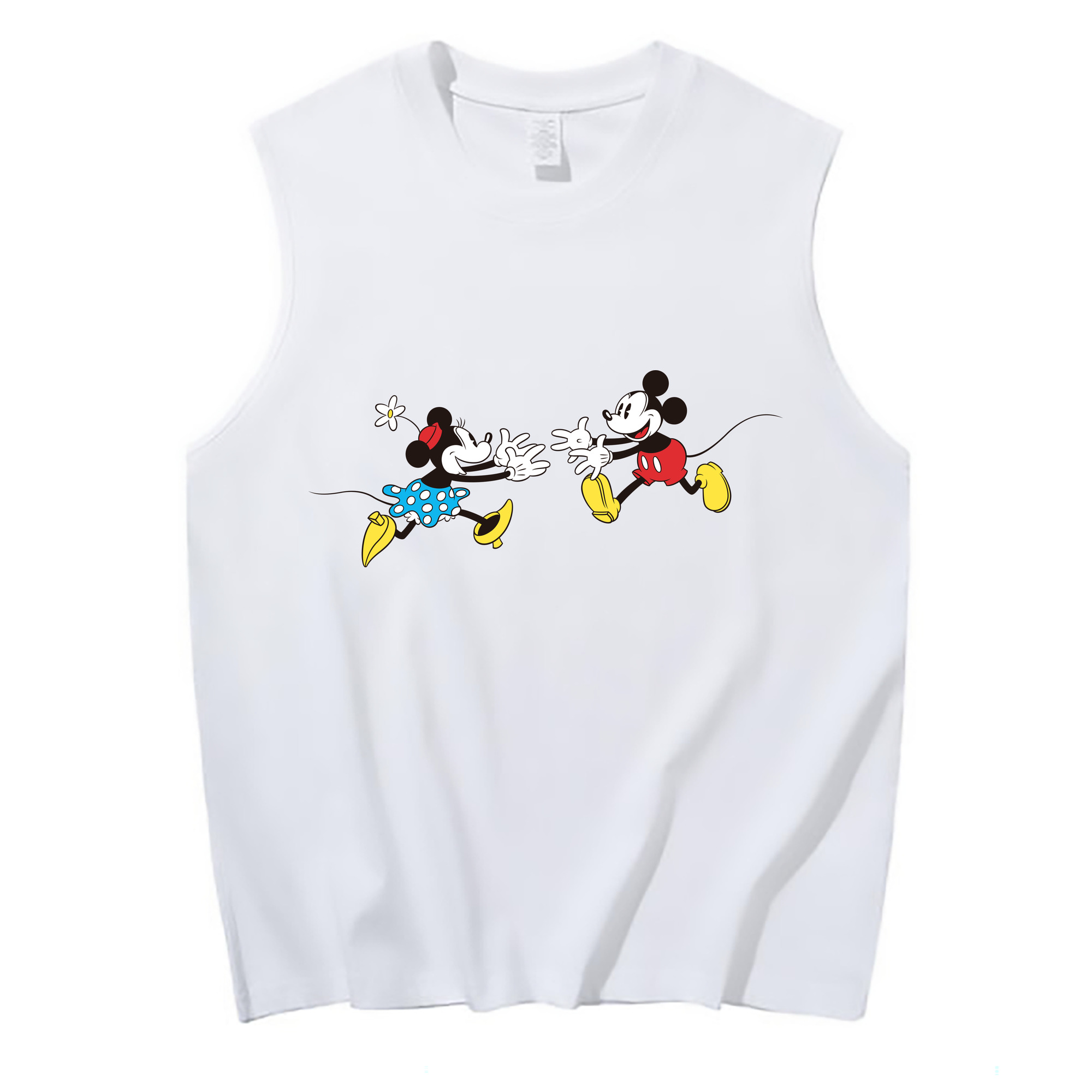 ミッキーマウス Mickey Mouse コットン100％タンクトップ（フロントプリント）