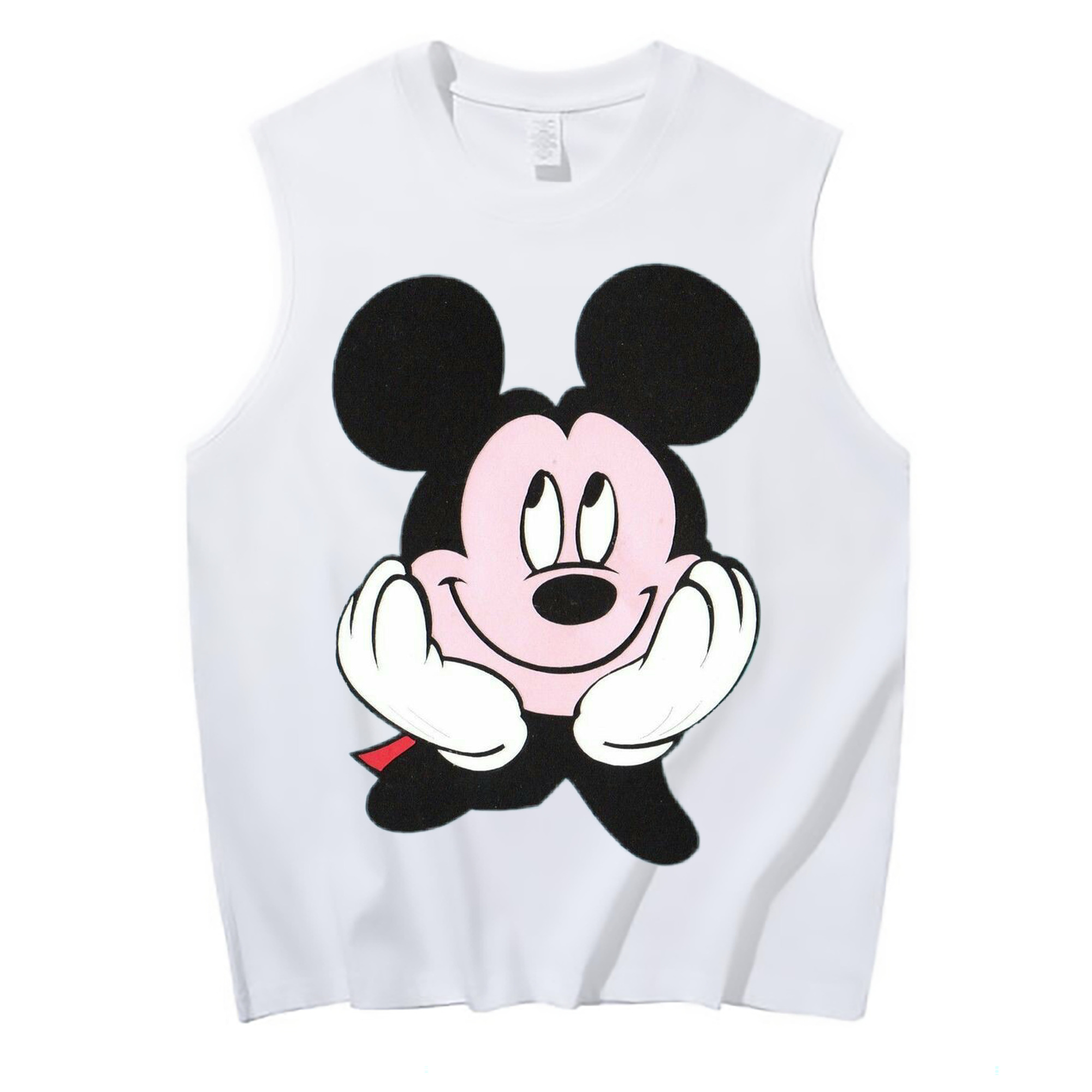 ミッキーマウス Mickey Mouse コットン100％タンクトップ（フロントプリント）