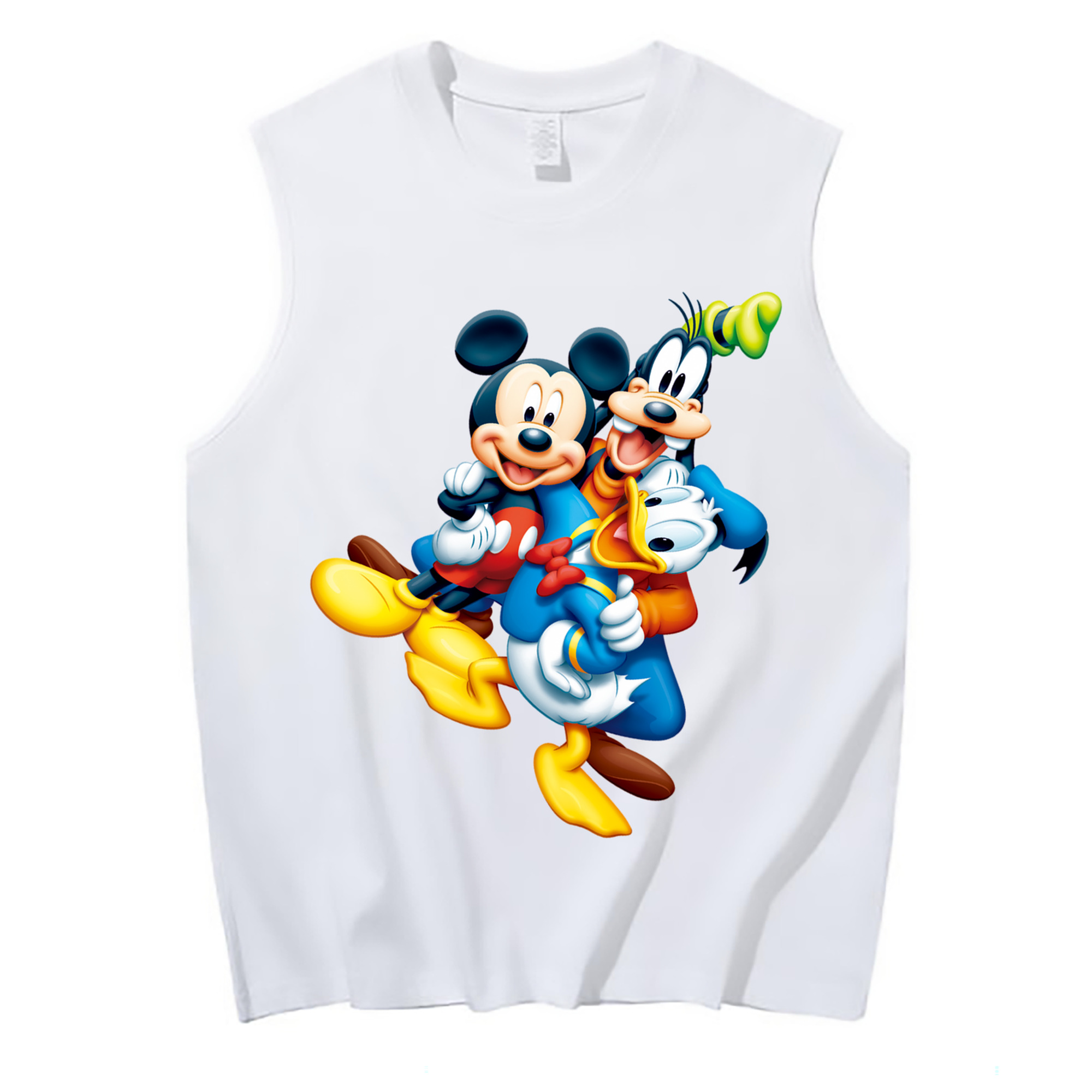 ミッキーマウス Mickey Mouse コットン100％タンクトップ（フロントプリント）