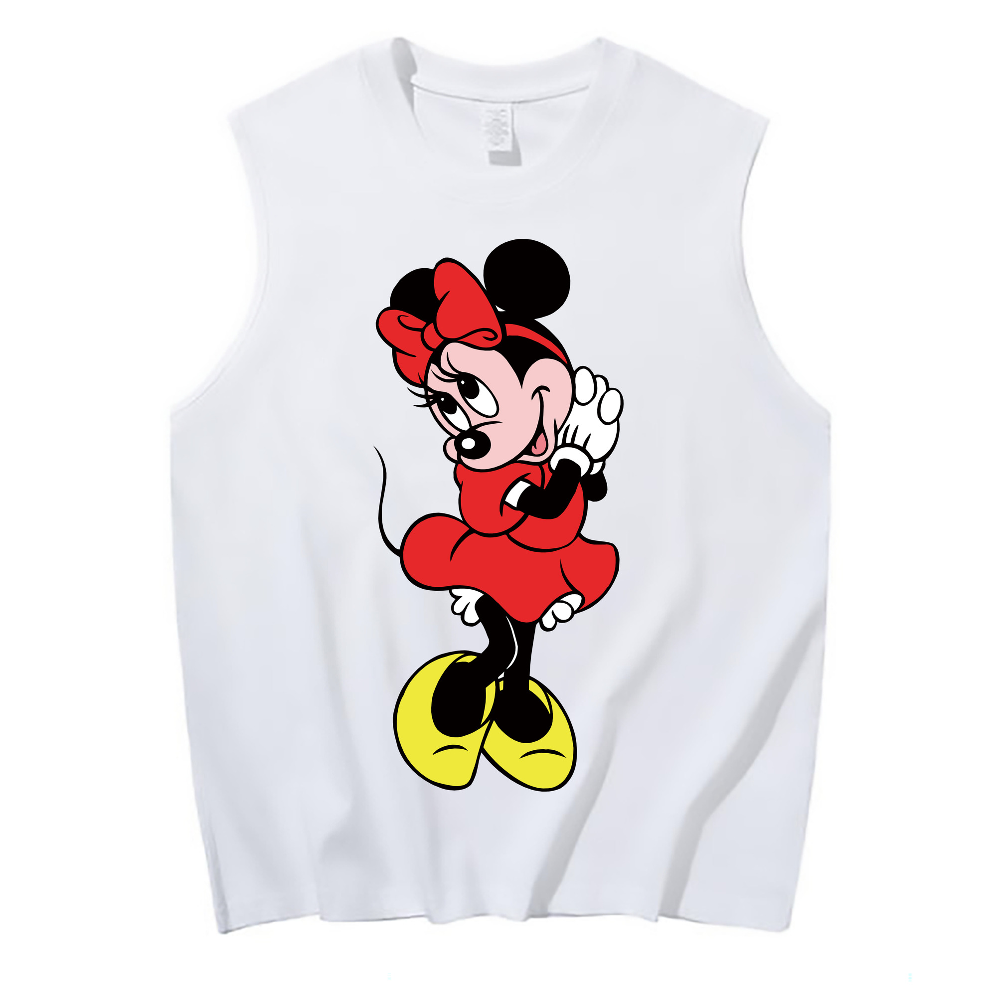 ミッキーマウス Mickey Mouse コットン100％タンクトップ（フロントプリント）