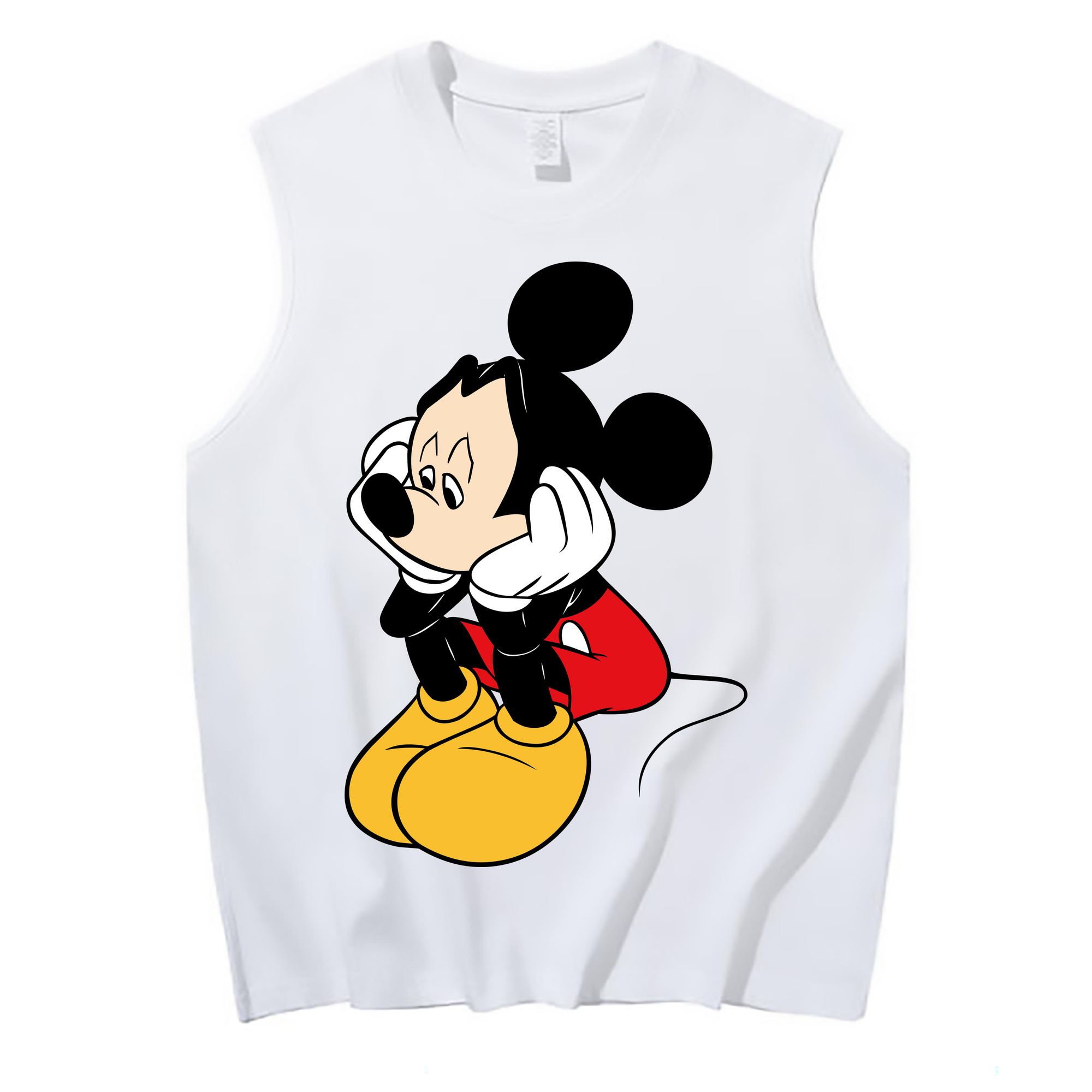 ミッキーマウス Mickey Mouse コットン100％タンクトップ（フロントプリント）