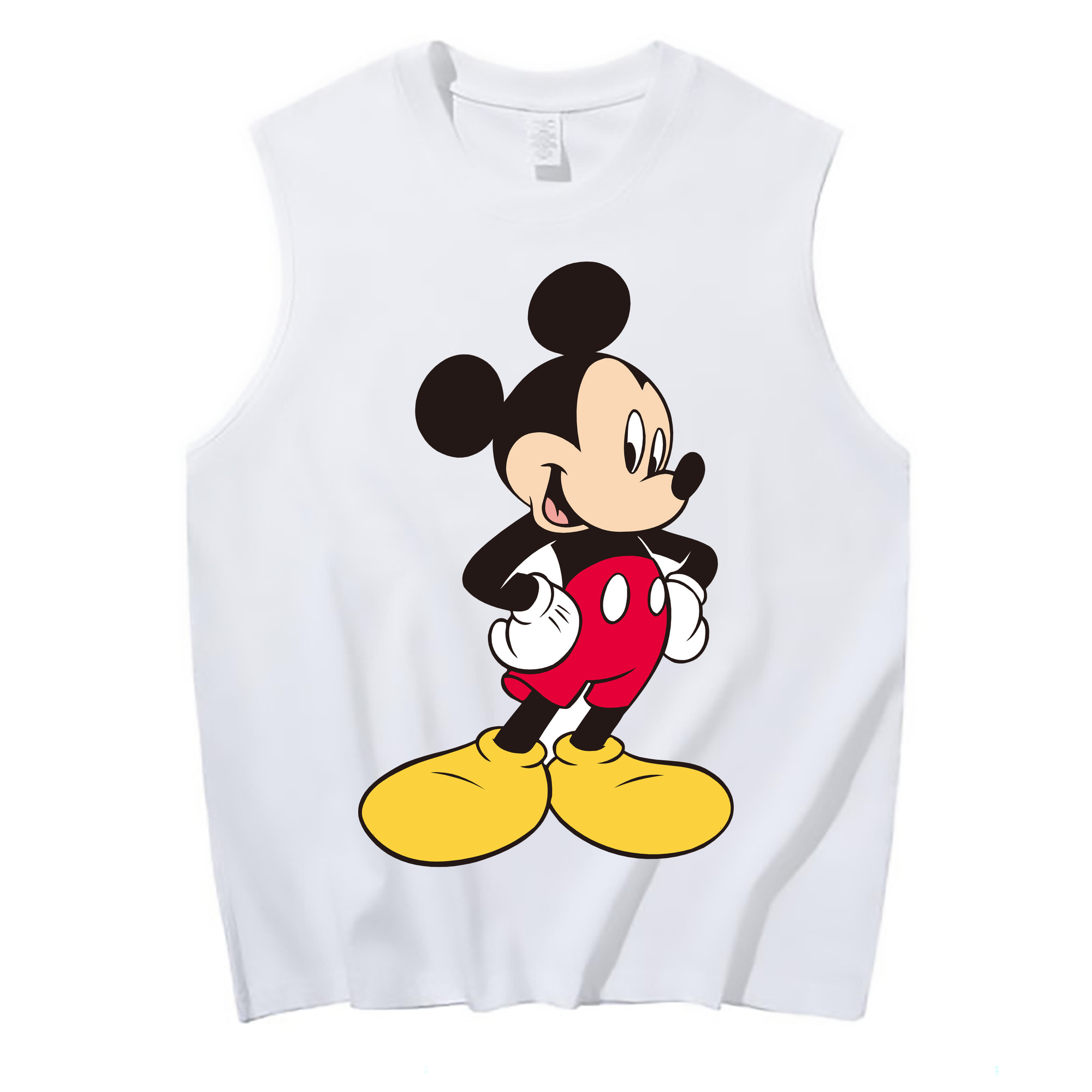 ミッキーマウス Mickey Mouse コットン100％タンクトップ（フロントプリント）