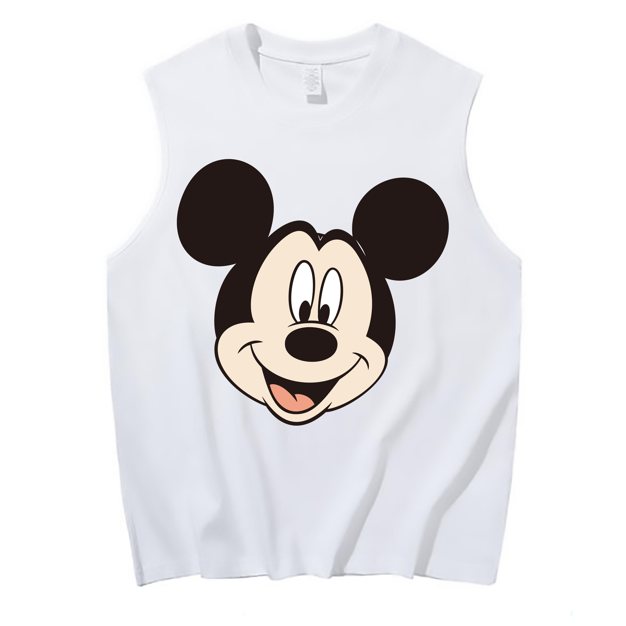ミッキーマウス Mickey Mouse コットン100％タンクトップ（フロントプリント）