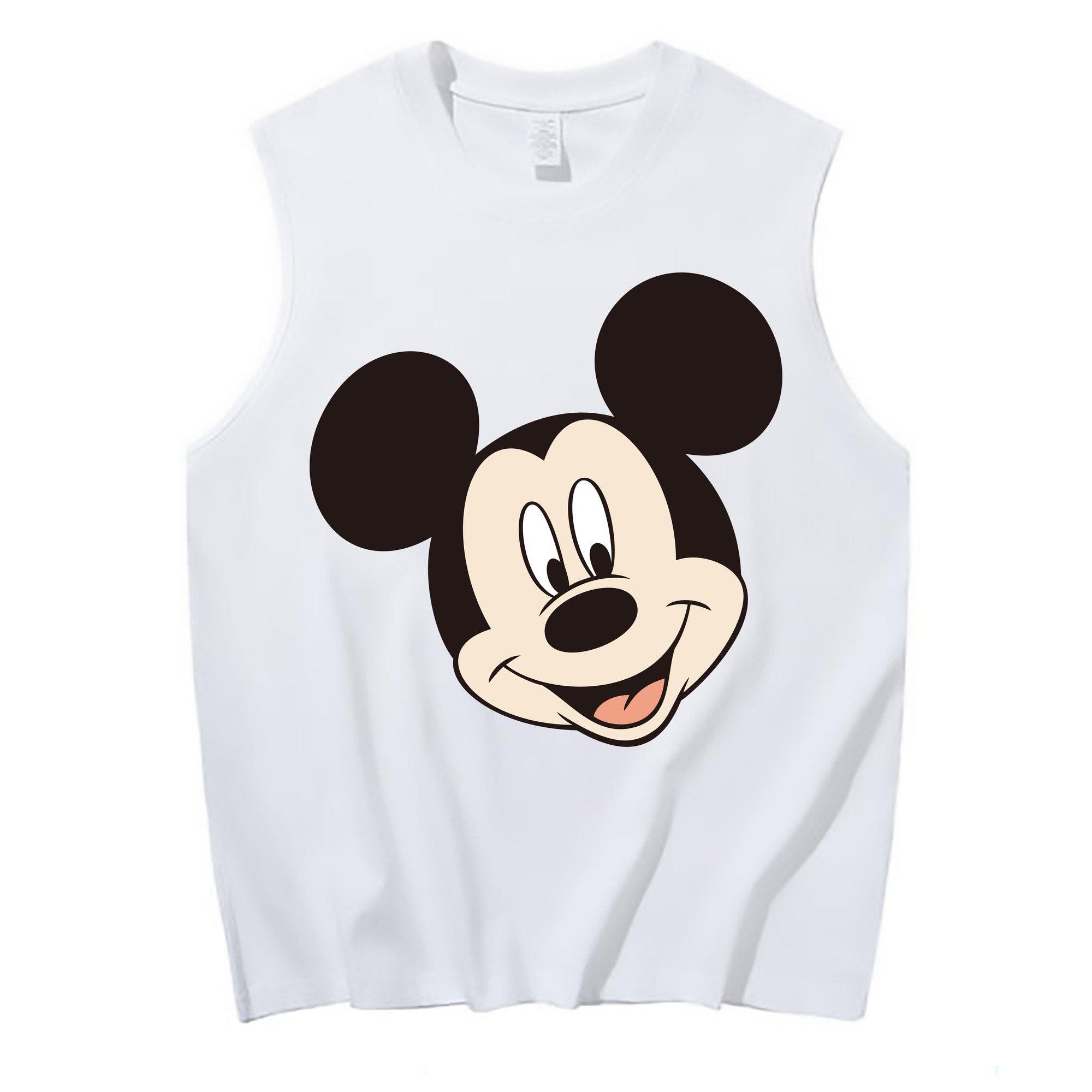 ミッキーマウス Mickey Mouse コットン100％タンクトップ（フロントプリント）