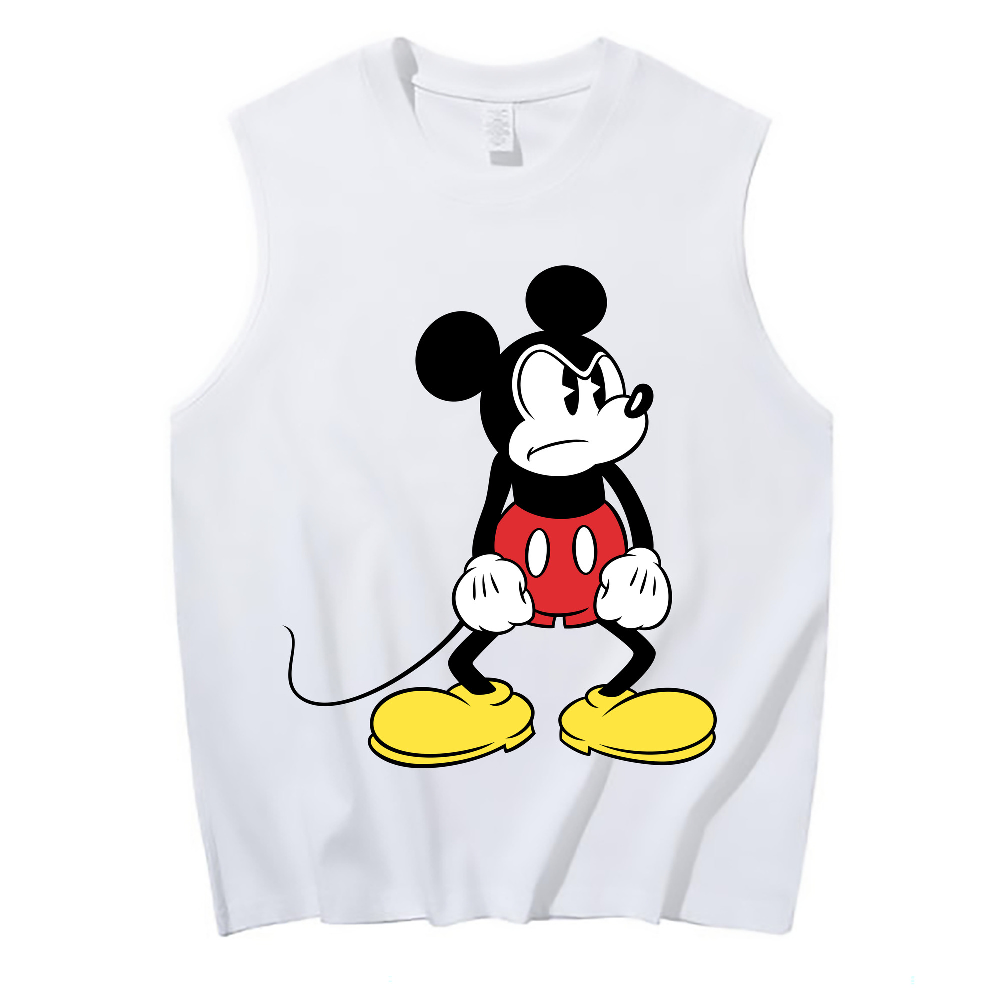 ミッキーマウス Mickey Mouse コットン100％タンクトップ（フロントプリント）