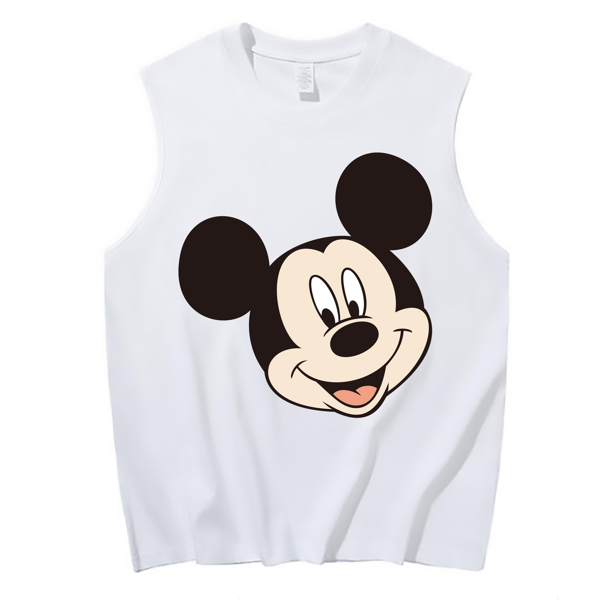 ミッキーマウス Mickey Mouse コットン100％タンクトップ（フロントプリント）