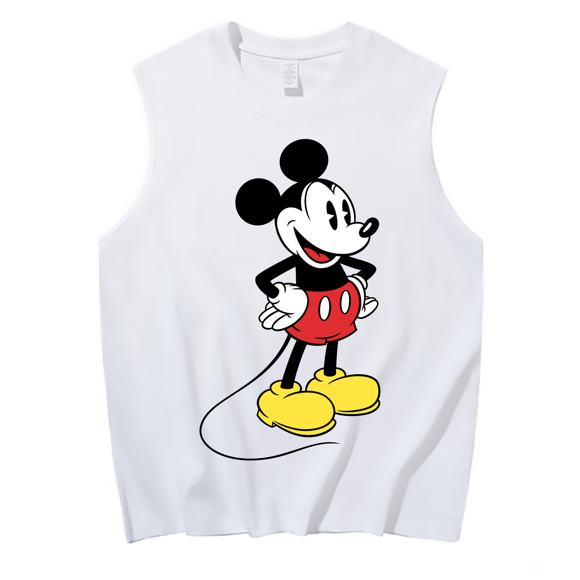 ミッキーマウス Mickey Mouse コットン100％タンクトップ（フロントプリント）